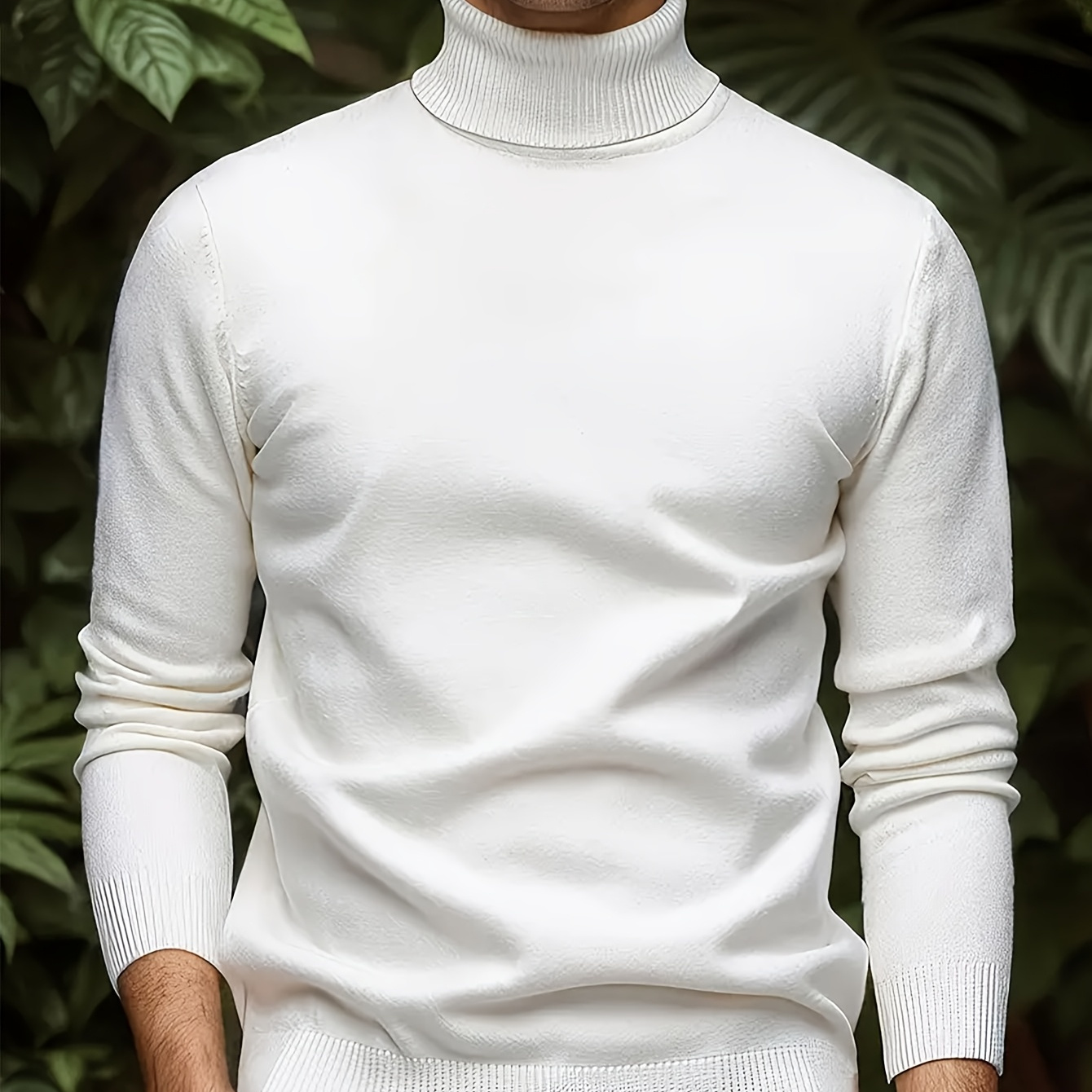 Men's Sleek Light Blue Turtleneck Sweater - Casual Knit Pullover With Ribbed Cuffs, Long Sleeves For Fall/winter, Soft Viscose
Men's Sleek Light Blue Turtleneck Sweater - Casual Knit Pullover With Ribbed Cuffs, Long Sleeves For Fall/winter, Soft Viscose