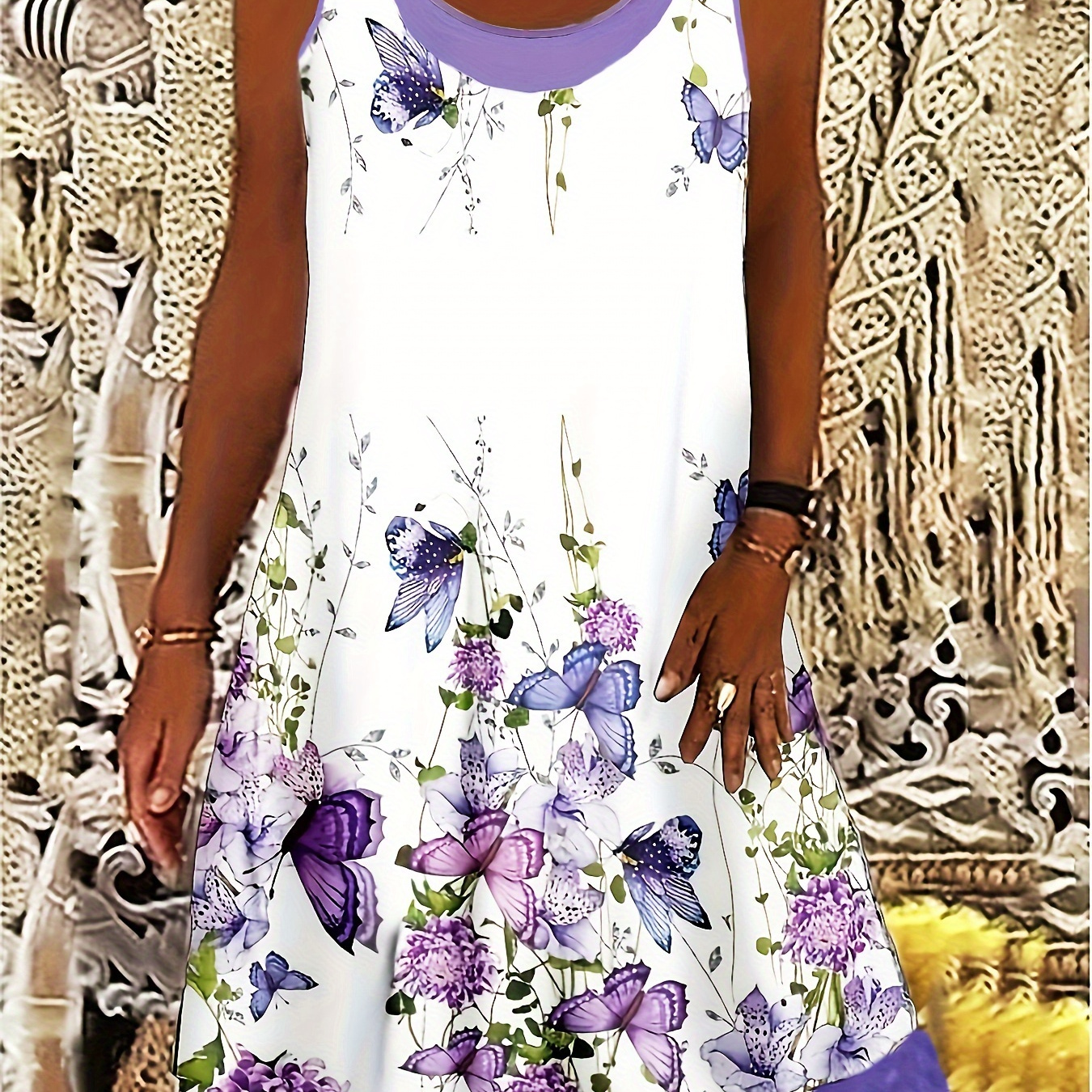 Plus Size Floral Print Tank Dress, Casual Sleeveless Dress For Spring & Summer, Women's Plus Size Clothing
Plus Size Floral Print Tank Dress, Casual Sleeveless Dress For Spring & Summer, Women's Plus Size Clothing