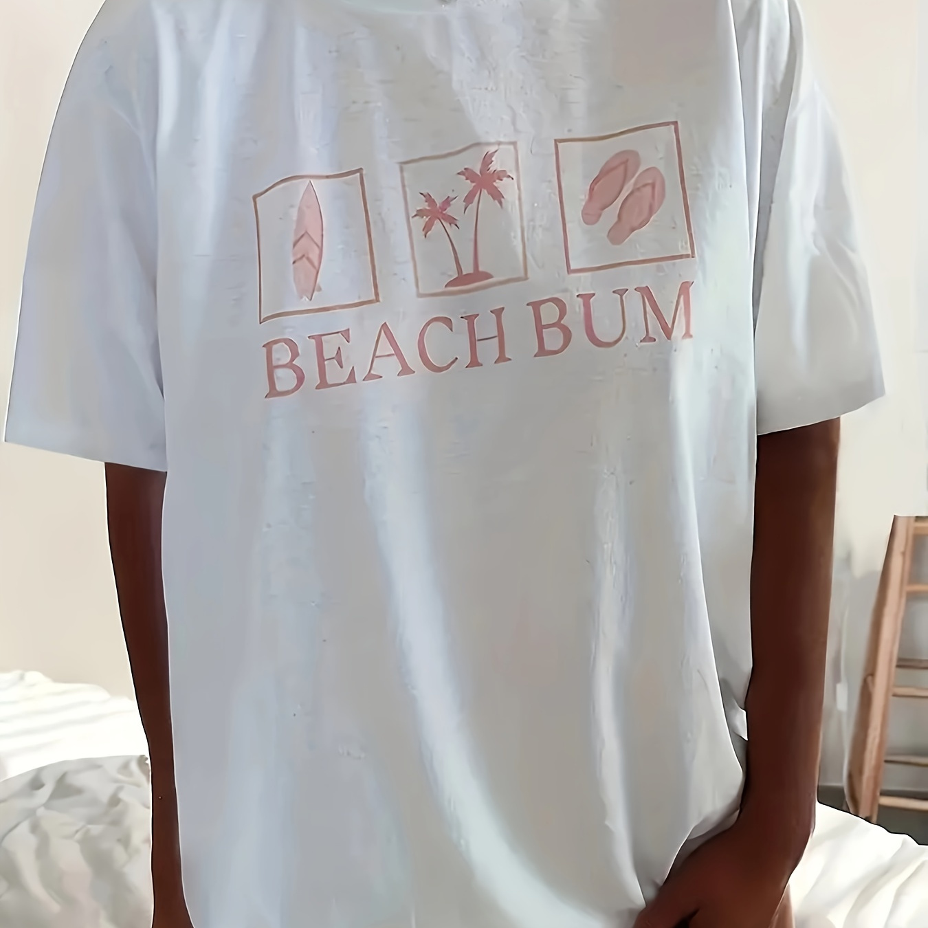 Letter Print Drop Shoulder T-shirt, Short Sleeve Crew Neck Casual Top For Spring & Summer, Women's Clothing
Letter Print Drop Shoulder T-shirt, Short Sleeve Crew Neck Casual Top For Spring & Summer, Women's Clothing