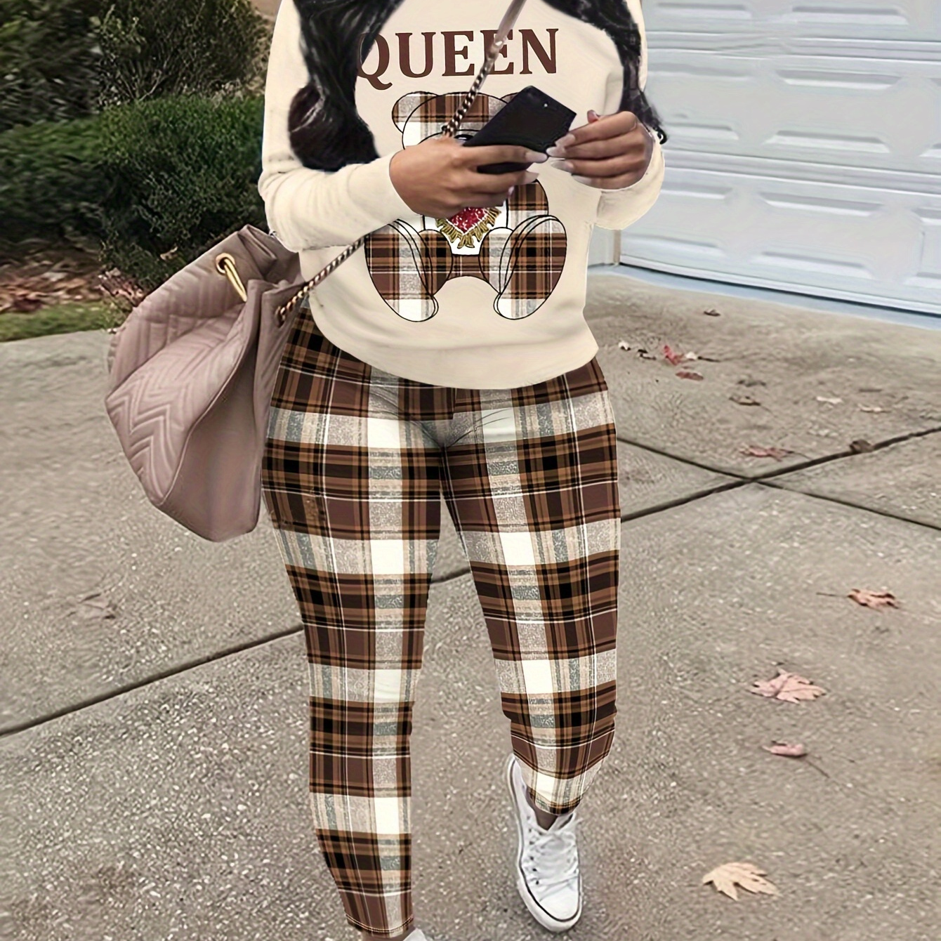 Women's Casual Round Neck Long Sleeves Queen Letter Sweatshirt And Skinny Pants Set And Winter
Women's Casual Round Neck Long Sleeves Queen Letter Sweatshirt And Skinny Pants Set And Winter