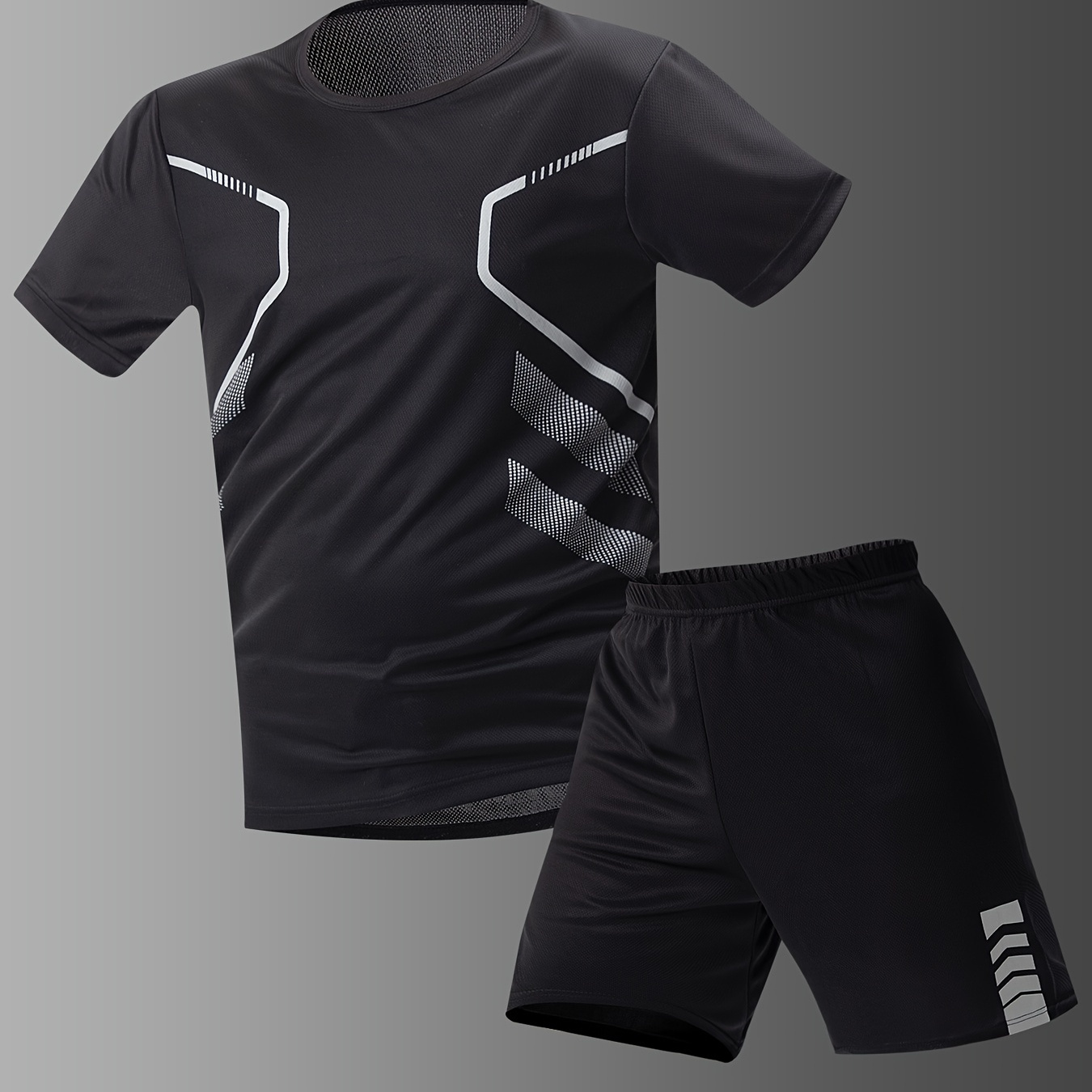 Men's Summer Casual Sportswear Set - 2pcs Polyester T-shirt & Shorts Combo, Round Neck, Printed Design
Men's Summer Casual Sportswear Set - 2pcs Polyester T-shirt & Shorts Combo, Round Neck, Printed Design