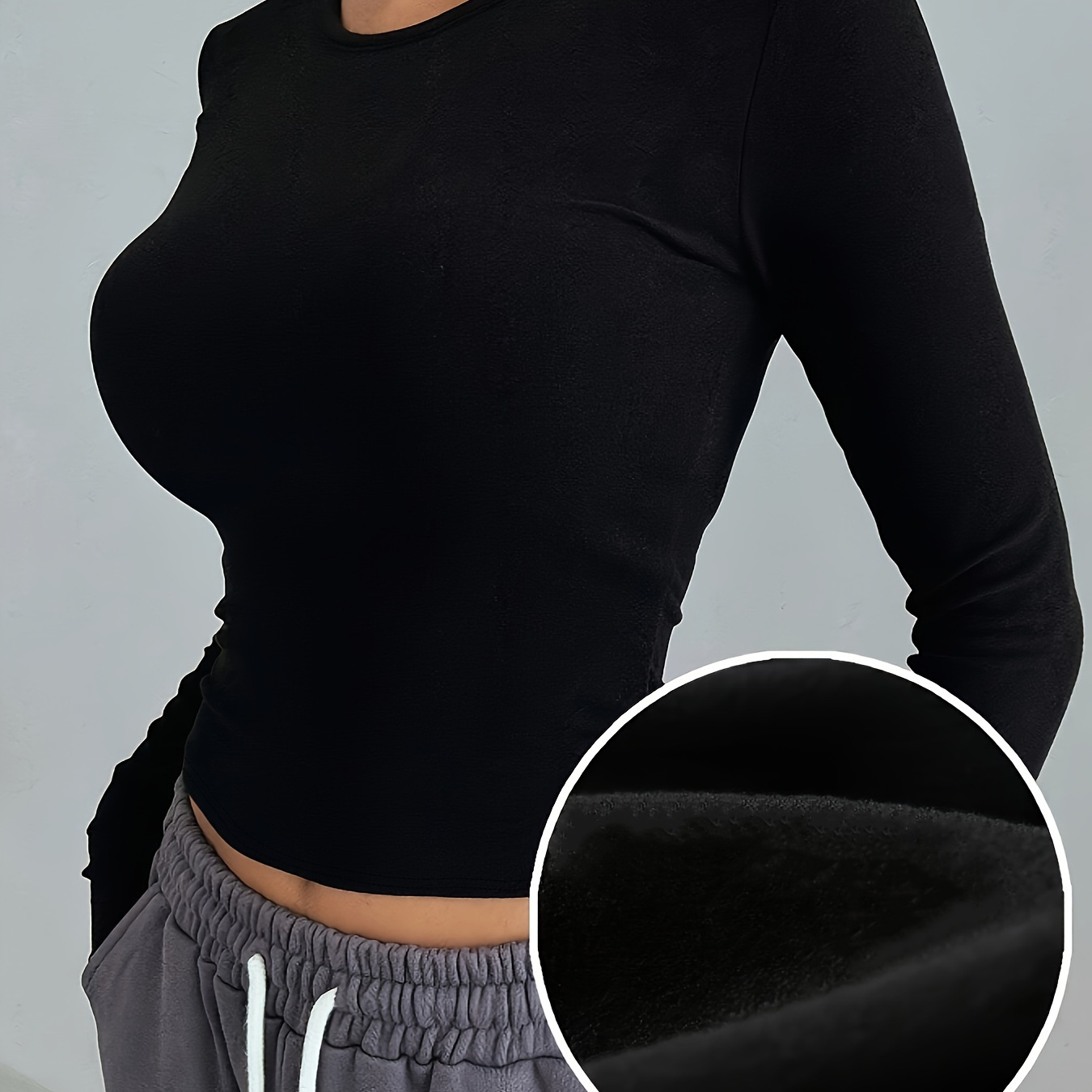 Solid Color Crew Neck T-shirt, Casual Long Sleeve T-shirt For Spring & Fall, Women's Clothing
Solid Color Crew Neck T-shirt, Casual Long Sleeve T-shirt For Spring & Fall, Women's Clothing