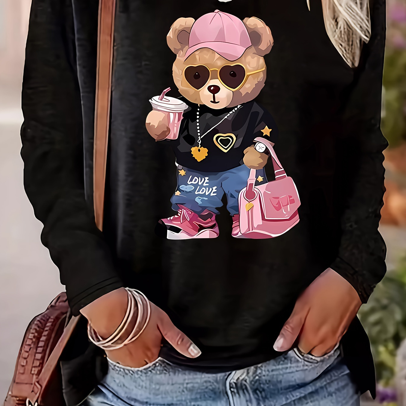 Women's Casual Long Sleeve T-shirt With Cute Cartoon - Soft Polyester , Machine Washable, Round Neck - Spring/fall
Women's Casual Long Sleeve T-shirt With Cute Cartoon - Soft Polyester , Machine Washable, Round Neck - Spring/fall