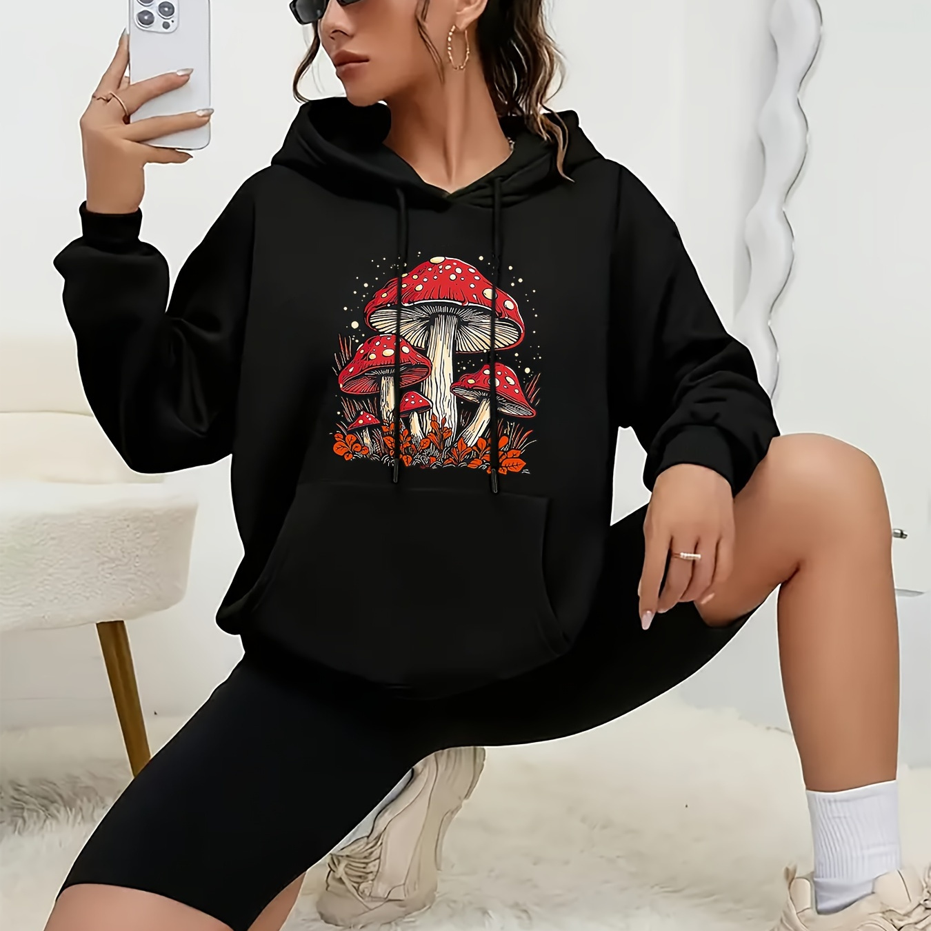 Plus Size , Drawstring Hooded Long Sleeve Sweatshirt For Fall & , Women's Plus Size Clothing
Plus Size , Drawstring Hooded Long Sleeve Sweatshirt For Fall & , Women's Plus Size Clothing
