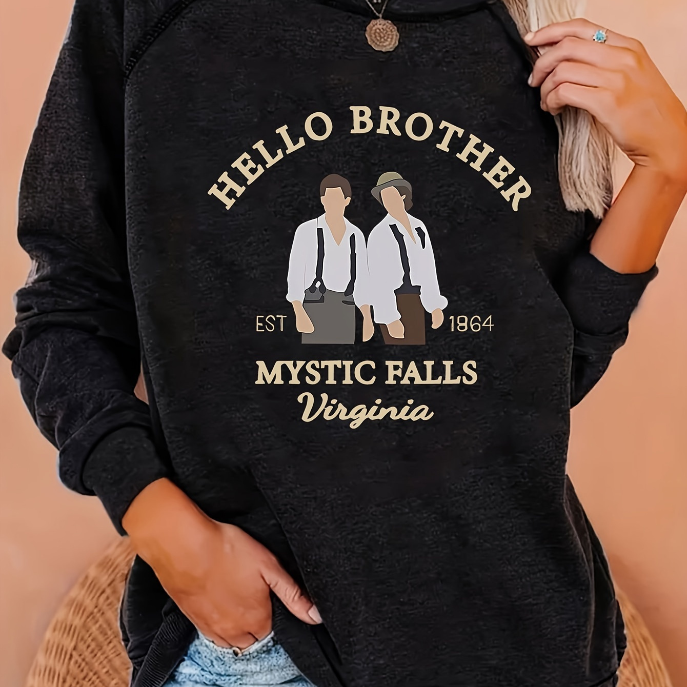 Letter Print Sweatshirt, Long Sleeve Crew Neck Casual Sweatshirt For Fall & Spring, Women's Clothing
Letter Print Sweatshirt, Long Sleeve Crew Neck Casual Sweatshirt For Fall & Spring, Women's Clothing