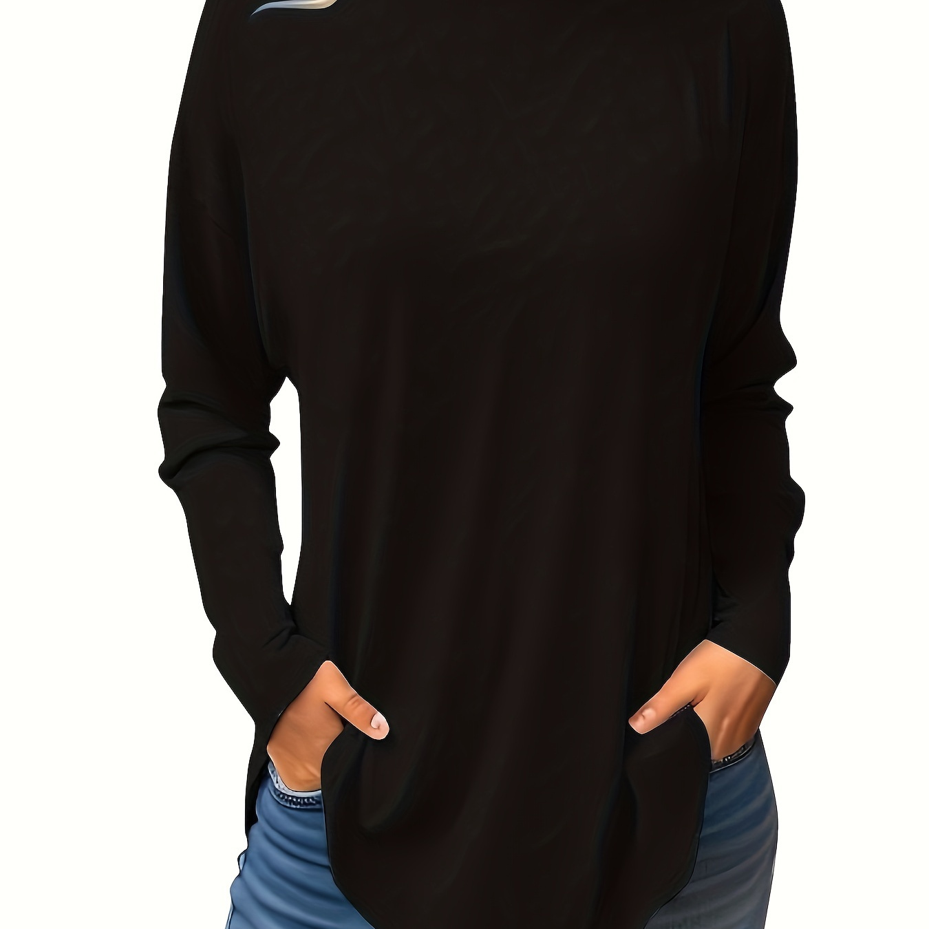 Solid Crew Neck T-shirt, Casual Long Sleeve Top For Spring & Fall, Women's Clothing
Solid Crew Neck T-shirt, Casual Long Sleeve Top For Spring & Fall, Women's Clothing