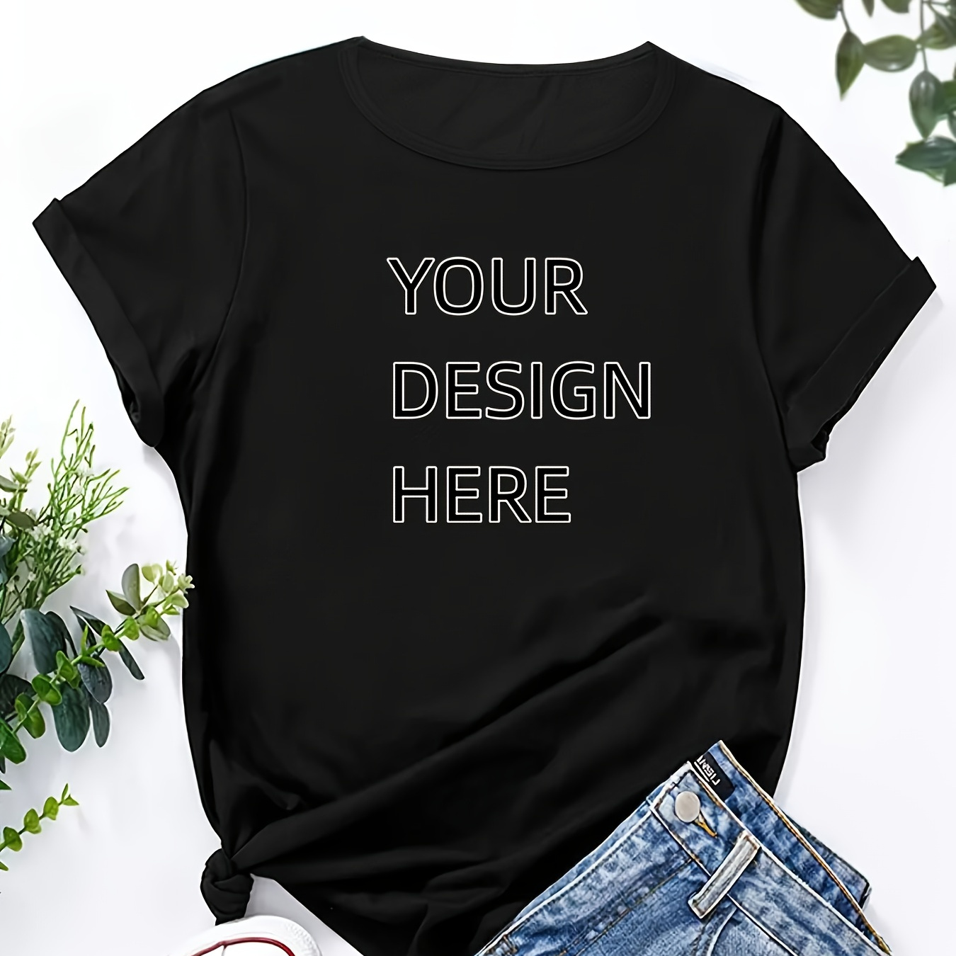 Plus Size Customized Picture Design T-shirt, Casual Short Sleeve Crew Neck Top For Spring & Summer, Women's Plus Size Clothing
Plus Size Customized Picture Design T-shirt, Casual Short Sleeve Crew Neck Top For Spring & Summer, Women's Plus Size Clothing