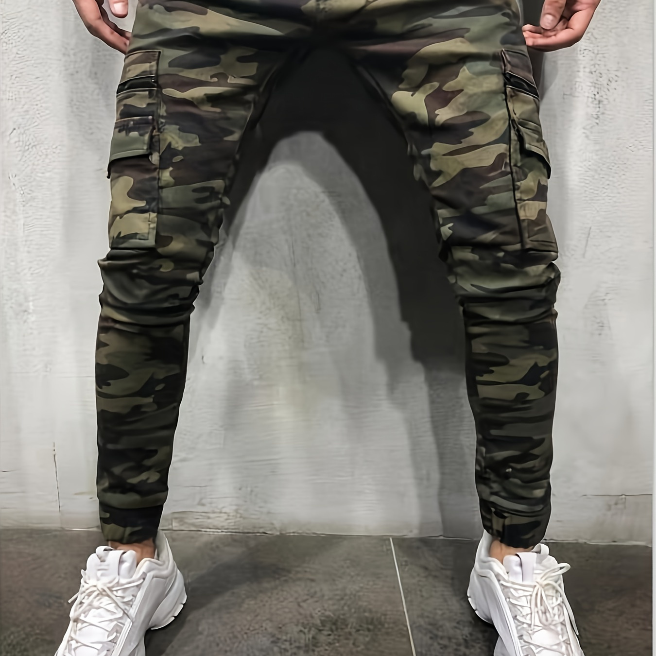 Men's Casual Flap Pocket Jeans, Street Style Medium Stretch Denim Pants, Camouflage Pattern Cargo Pants
Men's Casual Flap Pocket Jeans, Street Style Medium Stretch Denim Pants, Camouflage Pattern Cargo Pants