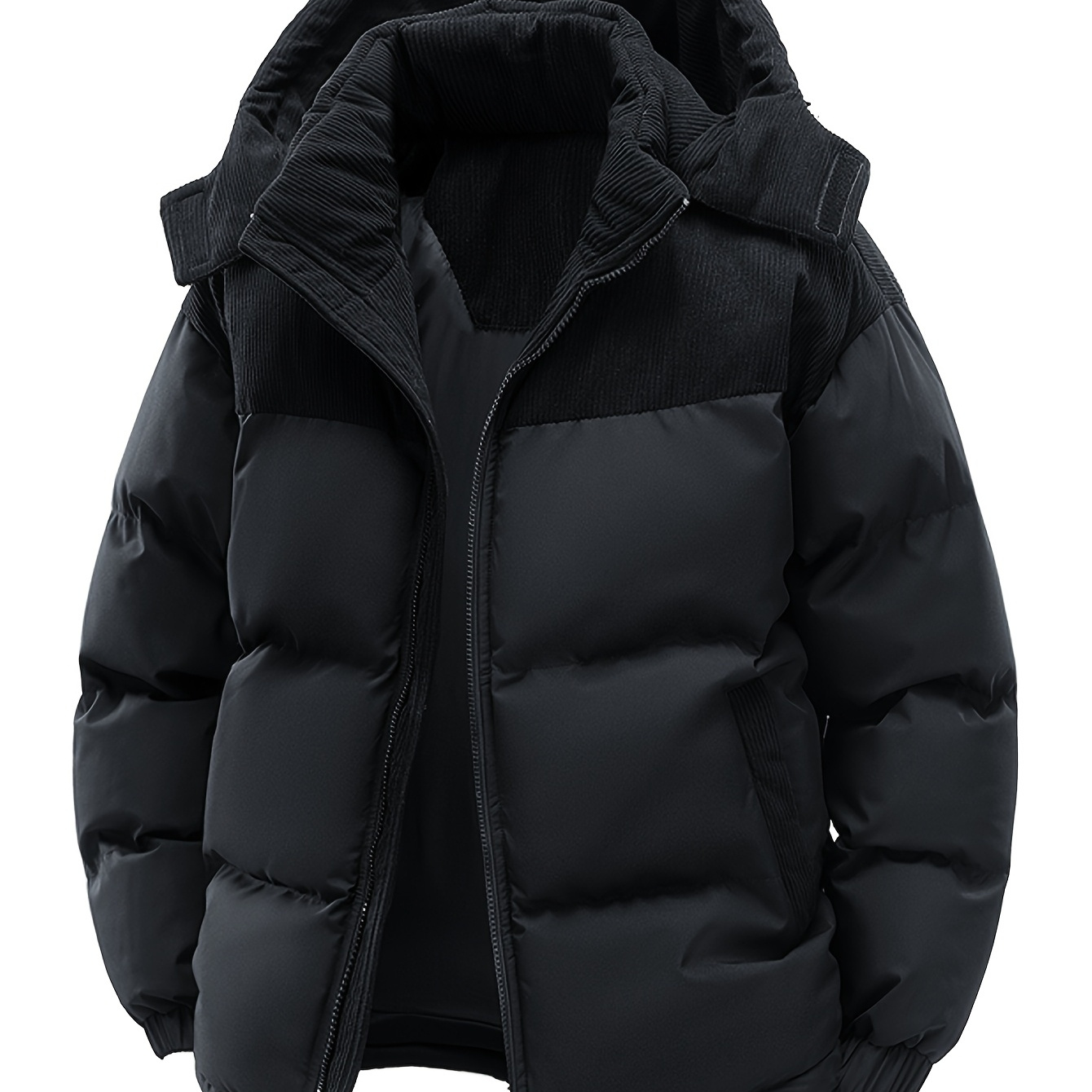 Men's Thickened Winter Parka Jacket With Hood - Casual Polyester Ski Coat, Long Sleeve, Solid Color, Pea Coat
Men's Thickened Winter Parka Jacket With Hood - Casual Polyester Ski Coat, Long Sleeve, Solid Color, Pea Coat