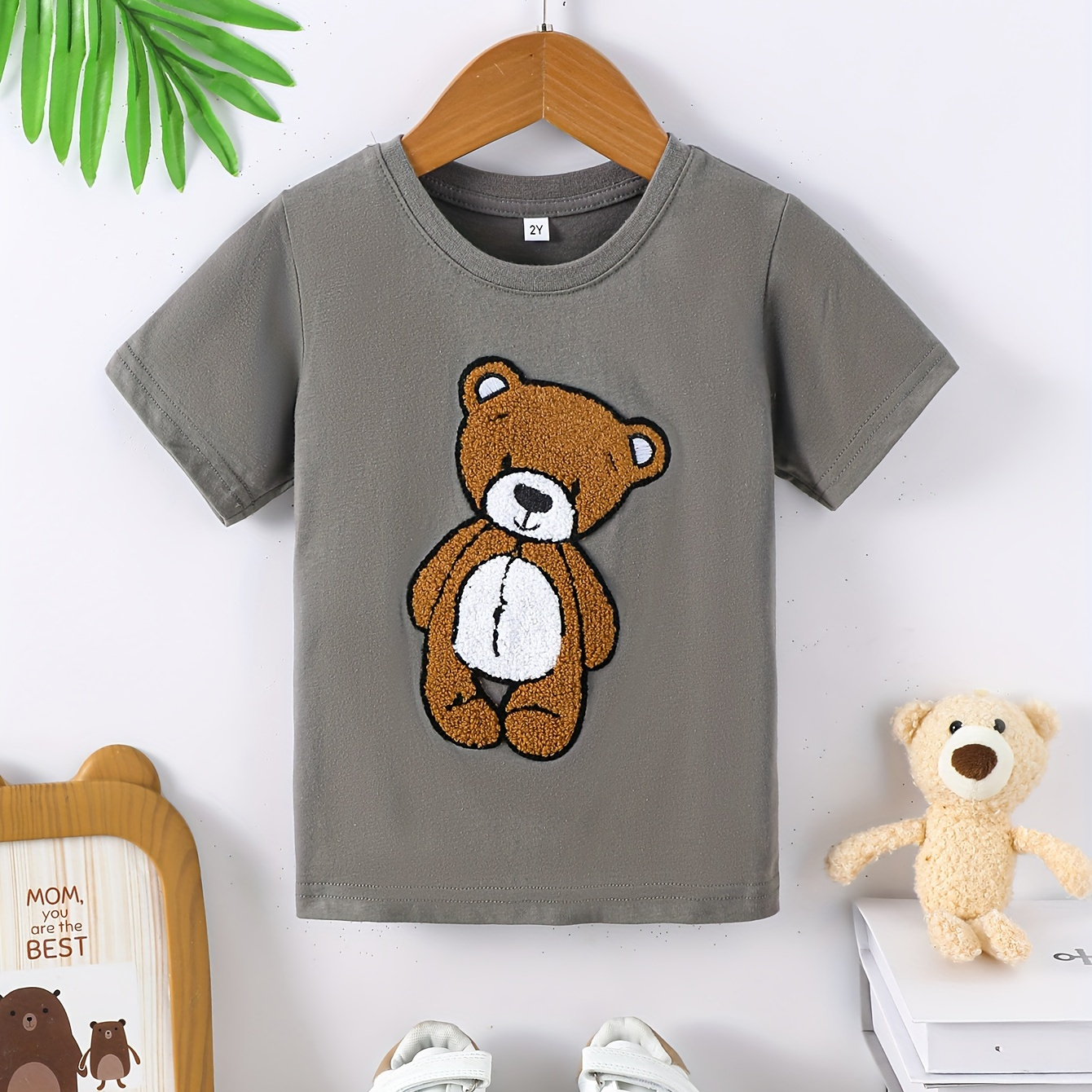 Embroidered Bear Pattern Crew Neck T-shirt, Short Sleeve Casual Comfy Summer Tee Tops For Boys
Embroidered Bear Pattern Crew Neck T-shirt, Short Sleeve Casual Comfy Summer Tee Tops For Boys
