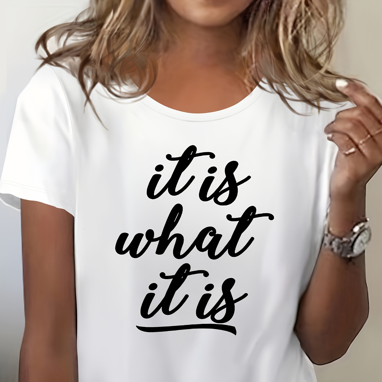 Letter Print T-shirt, Short Sleeve Crew Neck Casual Top For Summer & Spring, Women's Clothing
Letter Print T-shirt, Short Sleeve Crew Neck Casual Top For Summer & Spring, Women's Clothing