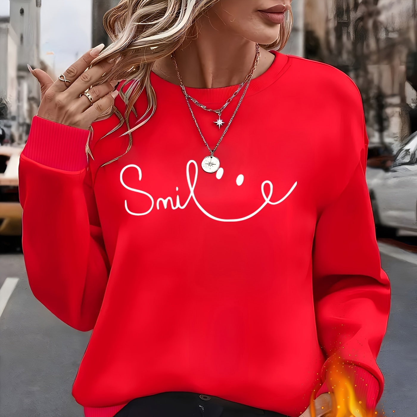 1pc Elegant Women's Crew Neck Sweatshirt With Alphabet Design, 100% Polyester Knit Fabric, Fashion Pullover
1pc Elegant Women's Crew Neck Sweatshirt With Alphabet Design, 100% Polyester Knit Fabric, Fashion Pullover
