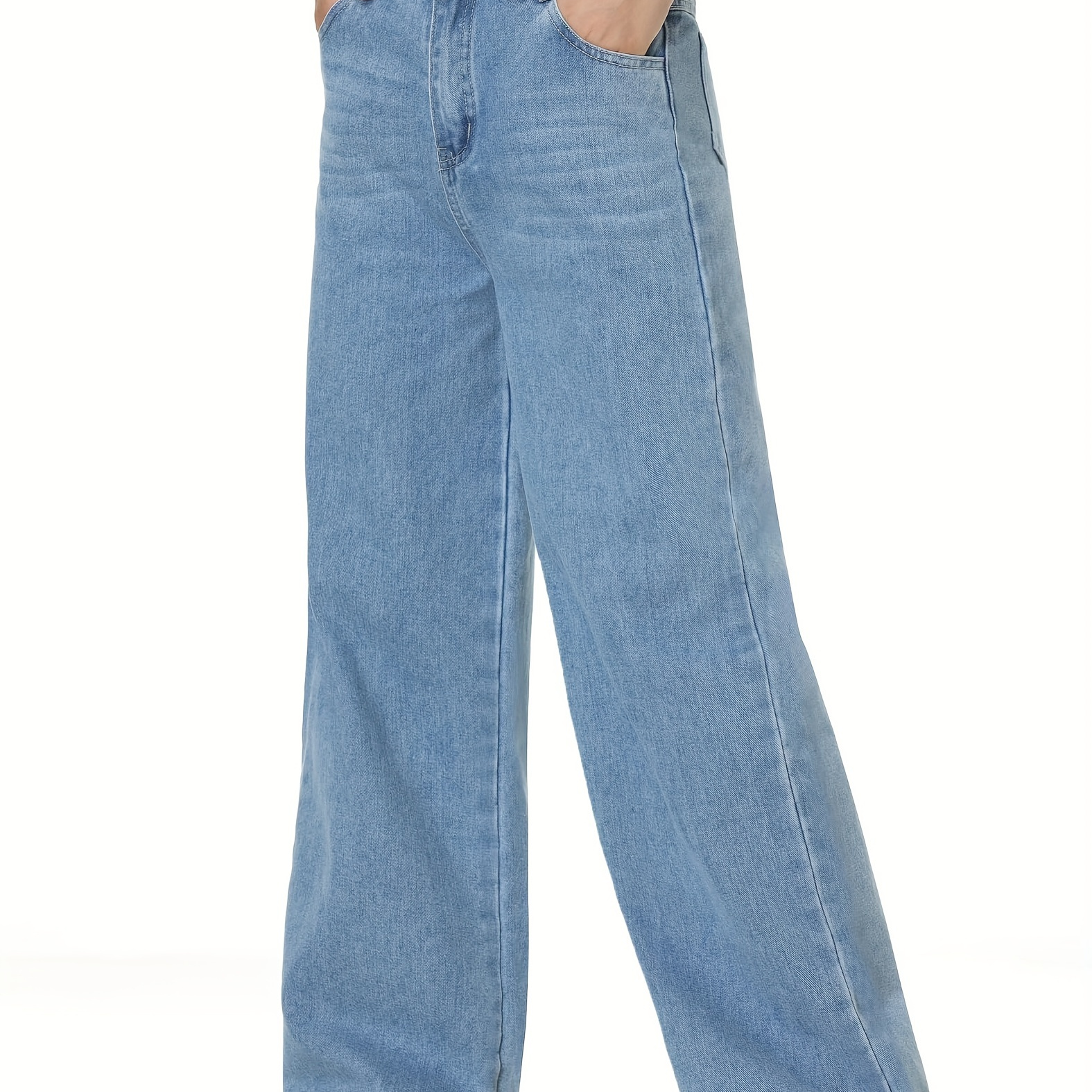 Exarus Girls Wide-leg Jeans Straight Loose Versatile Casual Denim Trousers With Pockets For Daily Wear
Exarus Girls Wide-leg Jeans Straight Loose Versatile Casual Denim Trousers With Pockets For Daily Wear