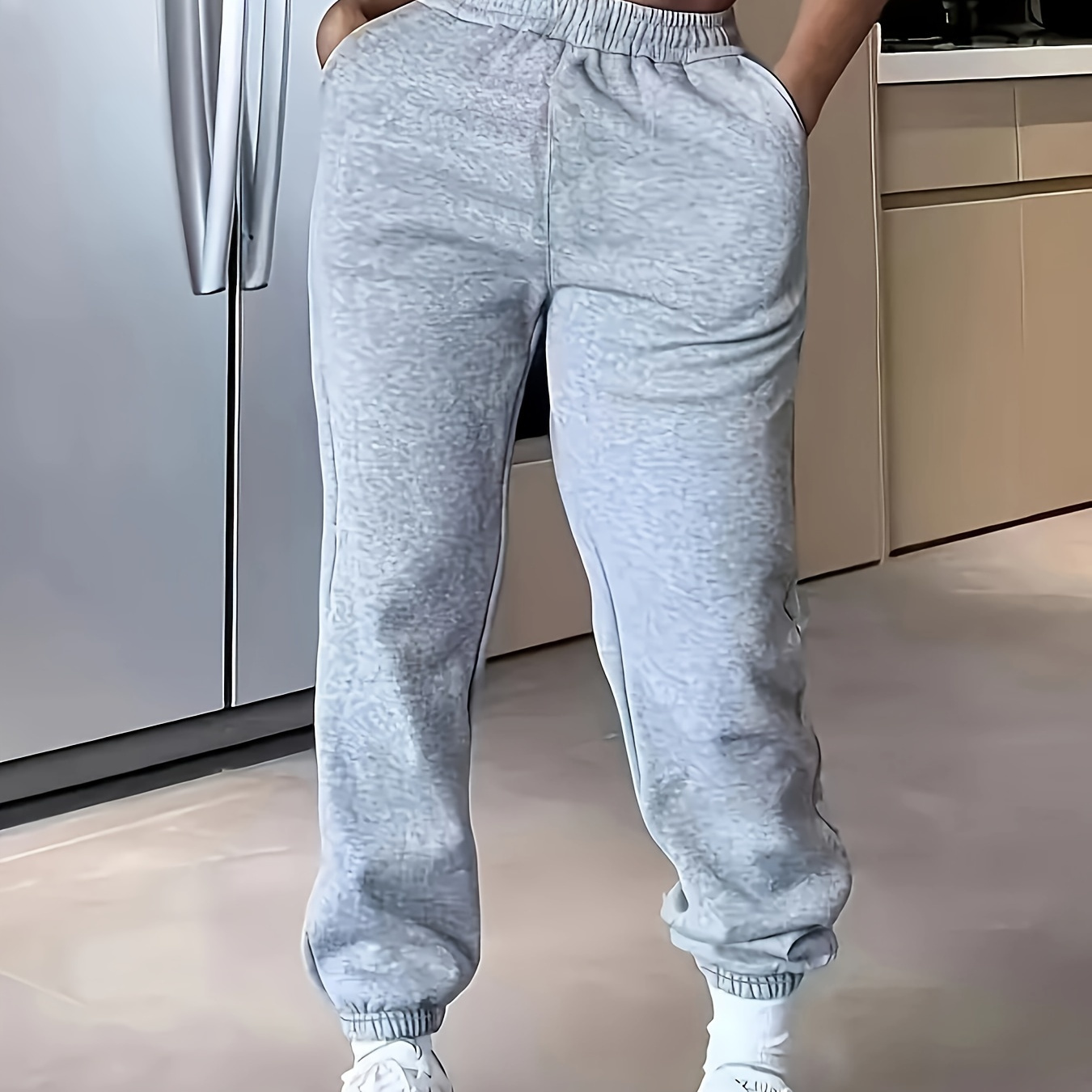 High-waisted Jogger Pants For Women - 100% Polyester Solid Color Trousers For Spring/summer/fall
High-waisted Jogger Pants For Women - 100% Polyester Solid Color Trousers For Spring/summer/fall