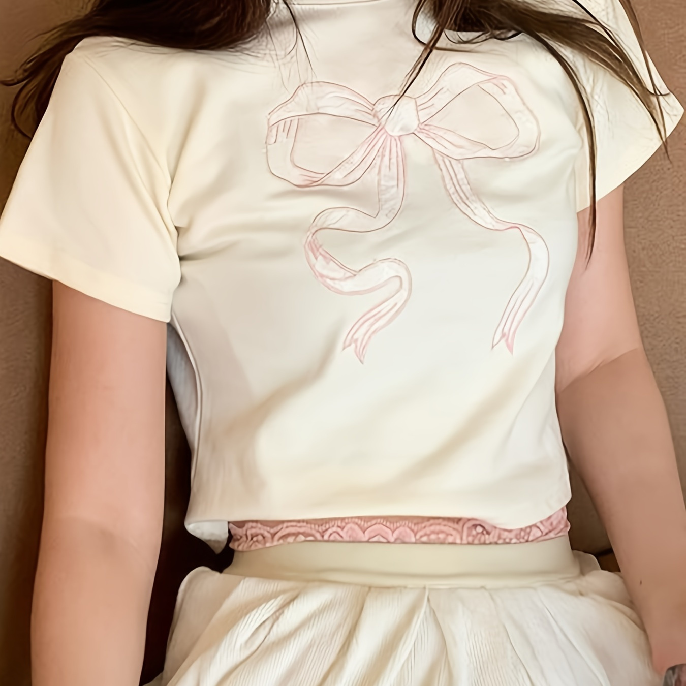 Bow Pattern Crew Neck T-shirt, Y2k Short Sleeve Top For Spring & Summer, Women's Clothing
Bow Pattern Crew Neck T-shirt, Y2k Short Sleeve Top For Spring & Summer, Women's Clothing