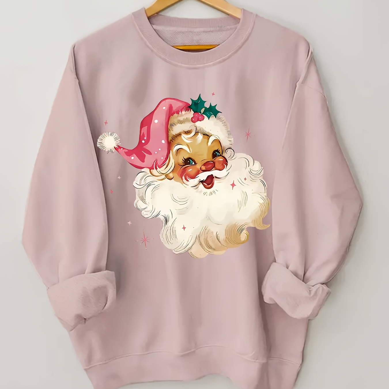 Plus Size Santa Print Crew Neck Pullover Sweatshirt, Casual Long Sleeve Sweatshirt For Fall & Winter, Women's Plus Size Clothing
Plus Size Santa Print Crew Neck Pullover Sweatshirt, Casual Long Sleeve Sweatshirt For Fall & Winter, Women's Plus Size Clothing