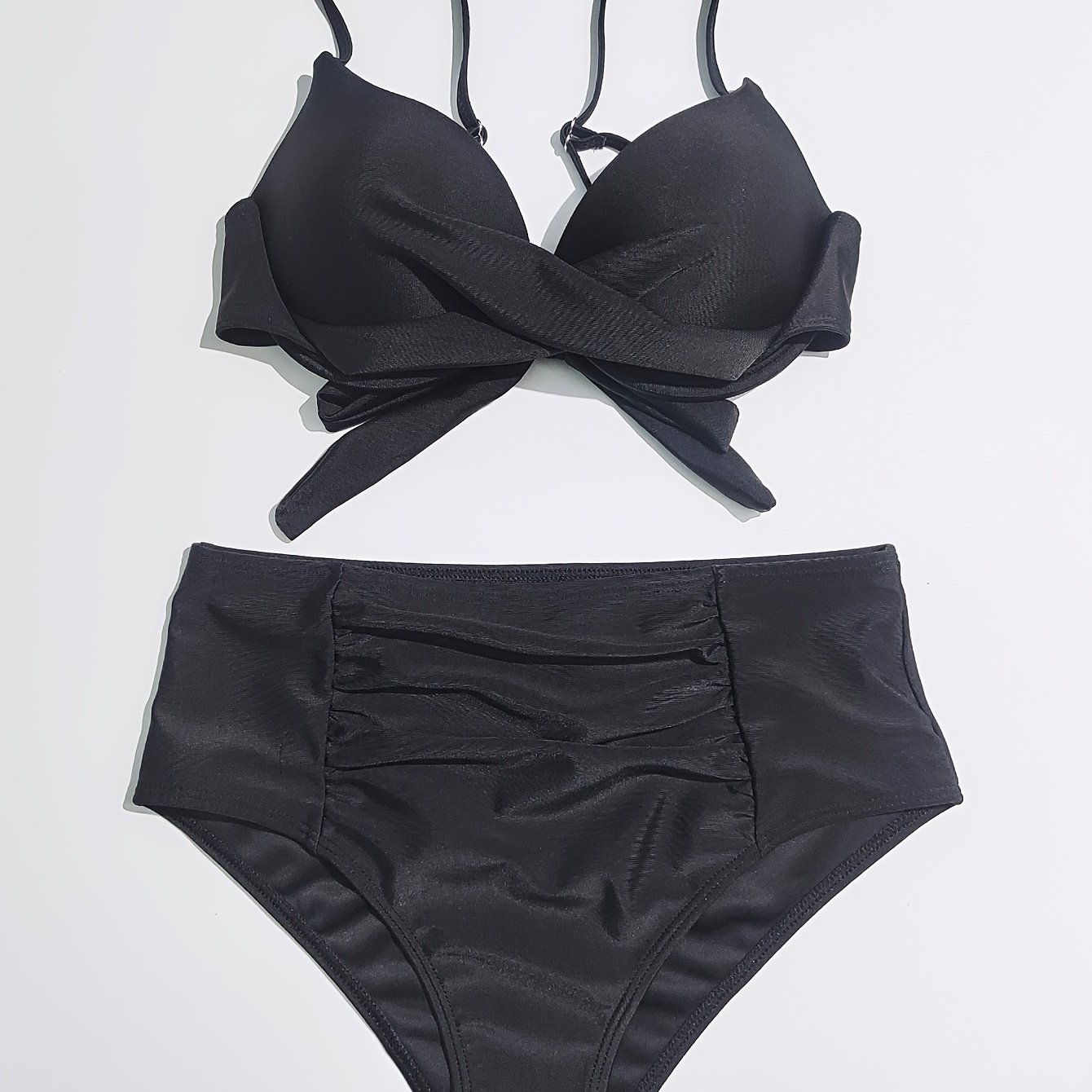 Solid Color 2 Piece Set Bikini, V Neck Tie Back Backless High Cut Swimsuits, Women's Swimwear & Clothing
Solid Color 2 Piece Set Bikini, V Neck Tie Back Backless High Cut Swimsuits, Women's Swimwear & Clothing