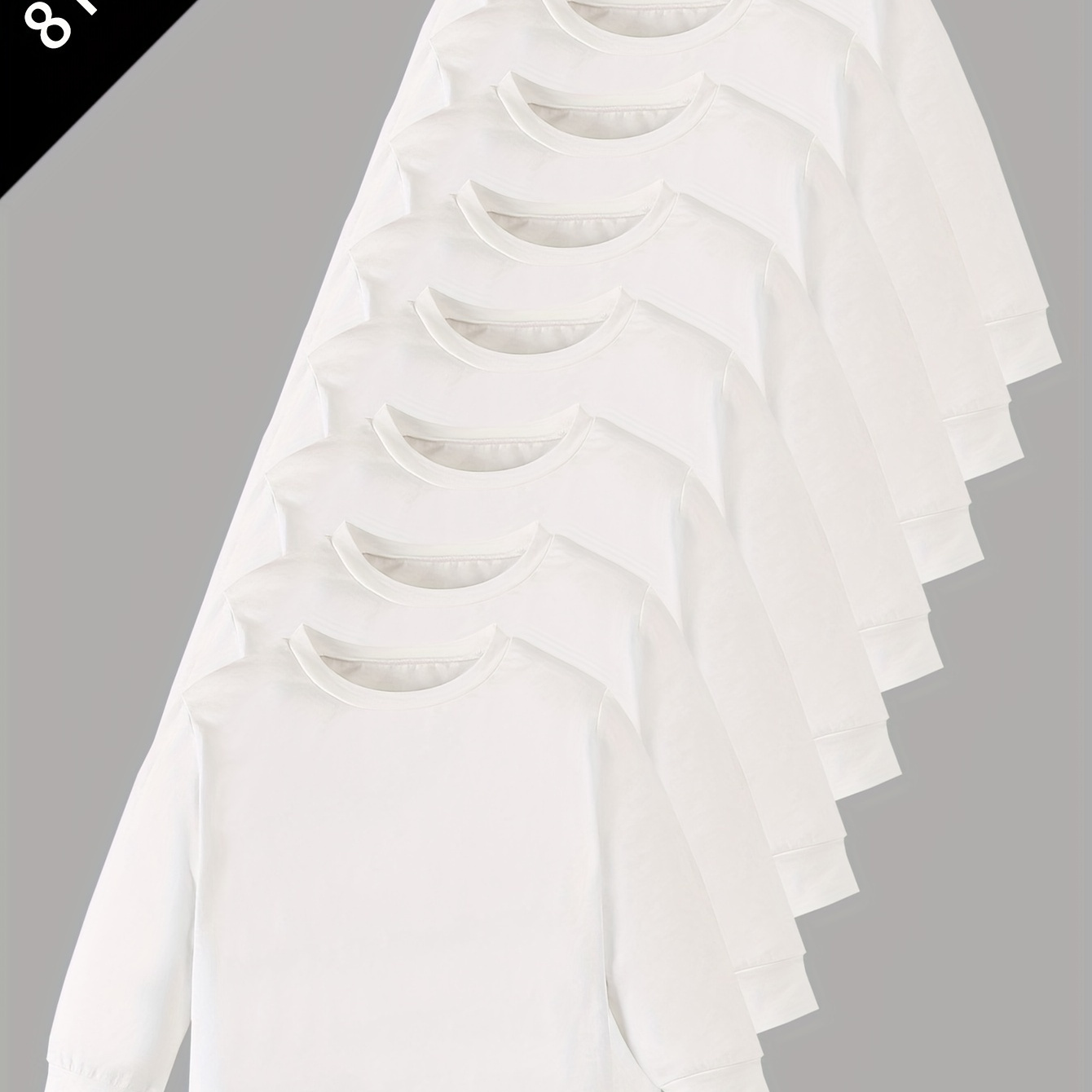 8pcs Boys Casual Solid Color Basic T-shirt, Casual Lightweight Comfy Long Sleeve Tee Tops, Boys Clothes For Spring Fall
8pcs Boys Casual Solid Color Basic T-shirt, Casual Lightweight Comfy Long Sleeve Tee Tops, Boys Clothes For Spring Fall