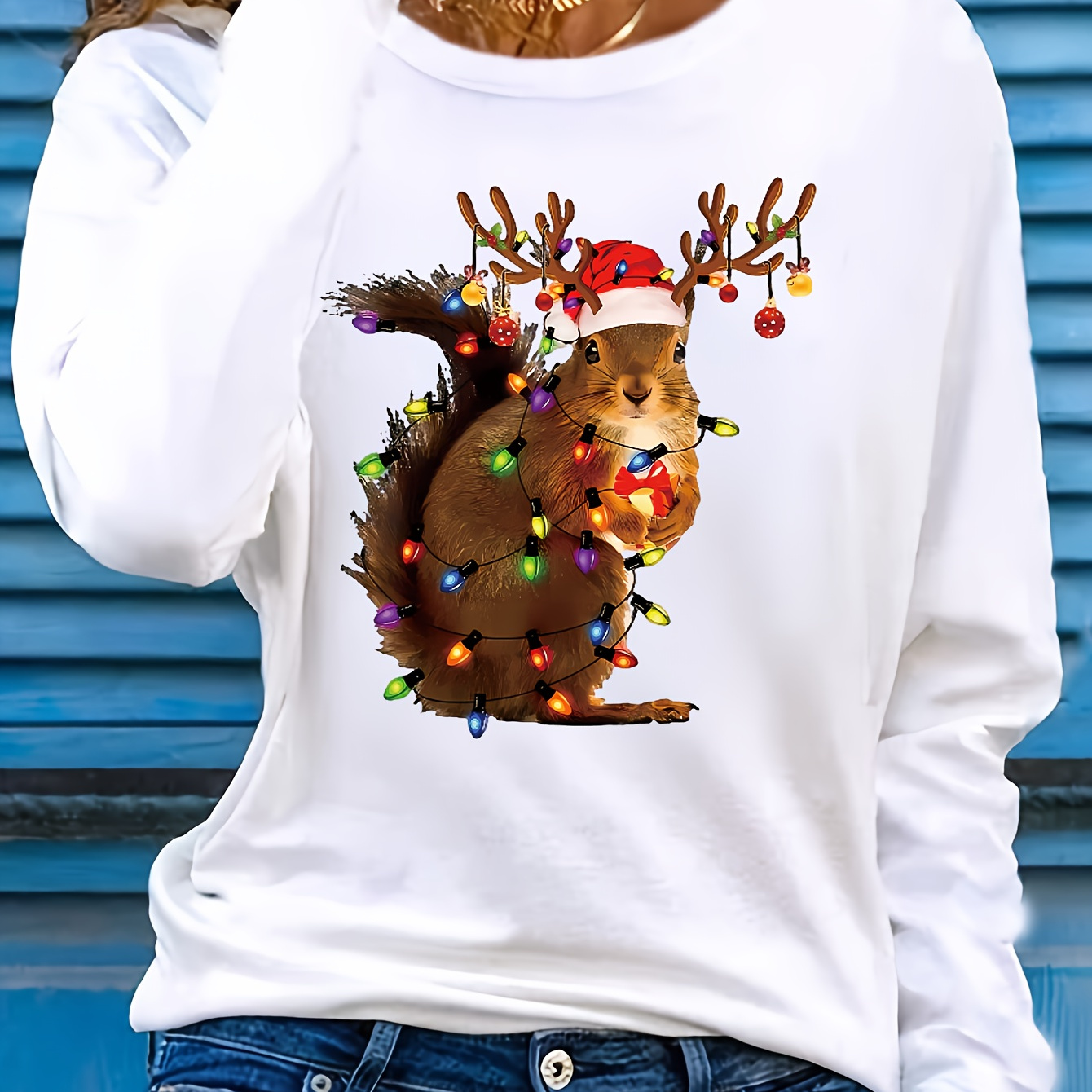 Christmas Graphic Sweatshirt - Polyester Long Sleeve T- Round , , All- , Pad, Regular Fit
Christmas Graphic Sweatshirt - Polyester Long Sleeve T- Round , , All- , Pad, Regular Fit
