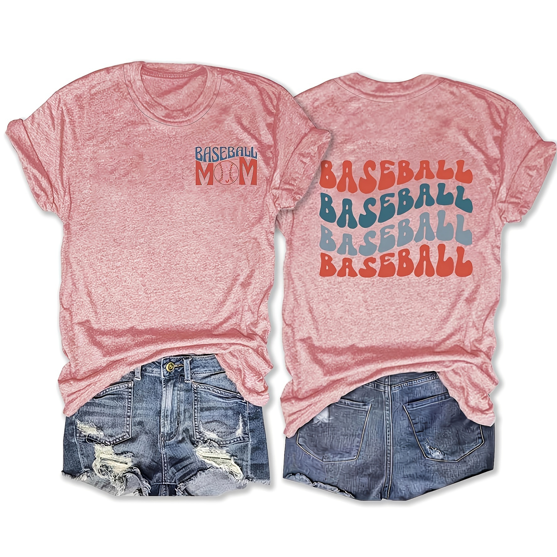 Baseball Mom Print T-shirt, Casual Crew Neck Short Sleeve Top For Spring & Summer, Women's Clothing
Baseball Mom Print T-shirt, Casual Crew Neck Short Sleeve Top For Spring & Summer, Women's Clothing