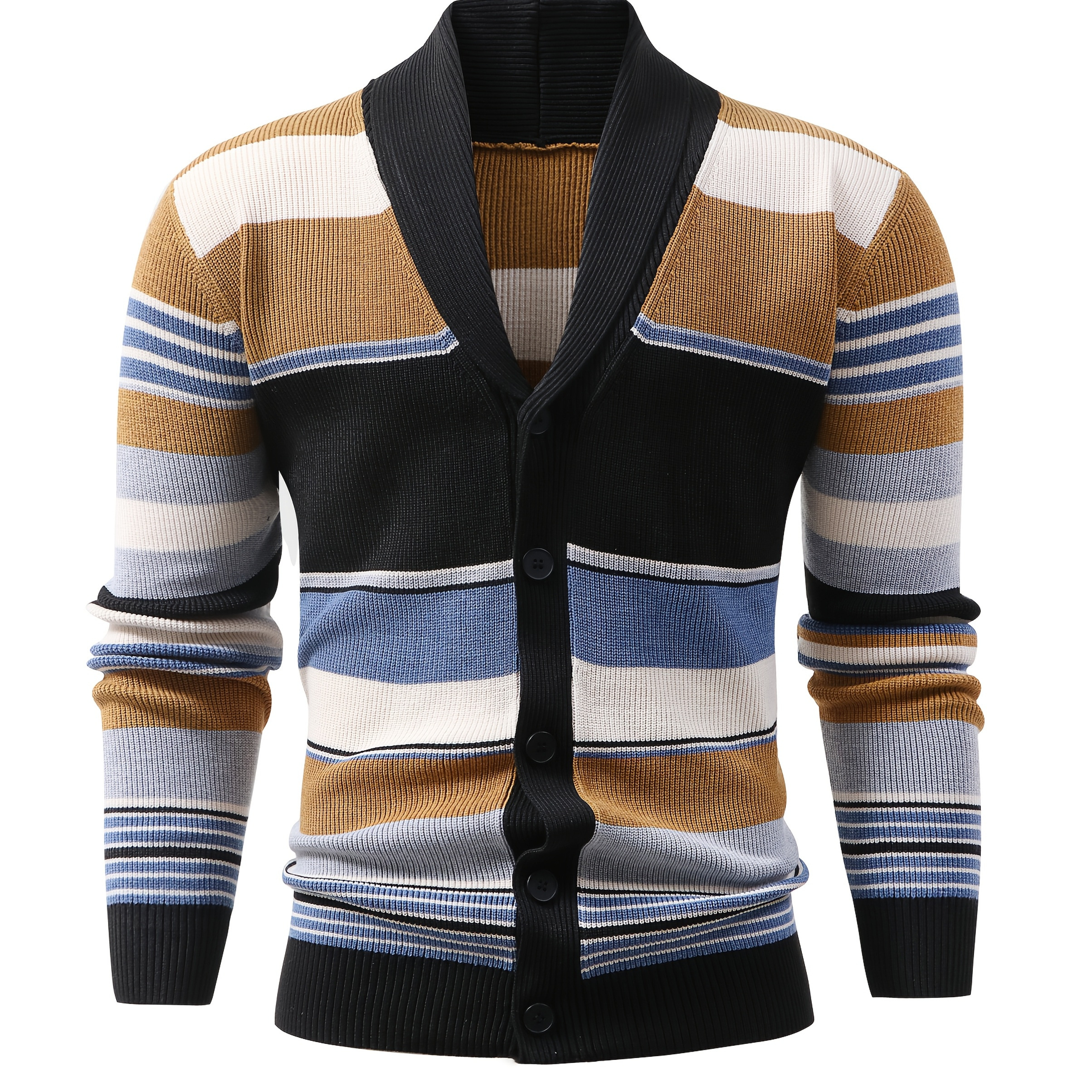 Men' Color- Knit Sweater - Casual Long Sleeve Pullover With Large Lapel, High Stretch Fabric, Fall/winter
Men' Color- Knit Sweater - Casual Long Sleeve Pullover With Large Lapel, High Stretch Fabric, Fall/winter