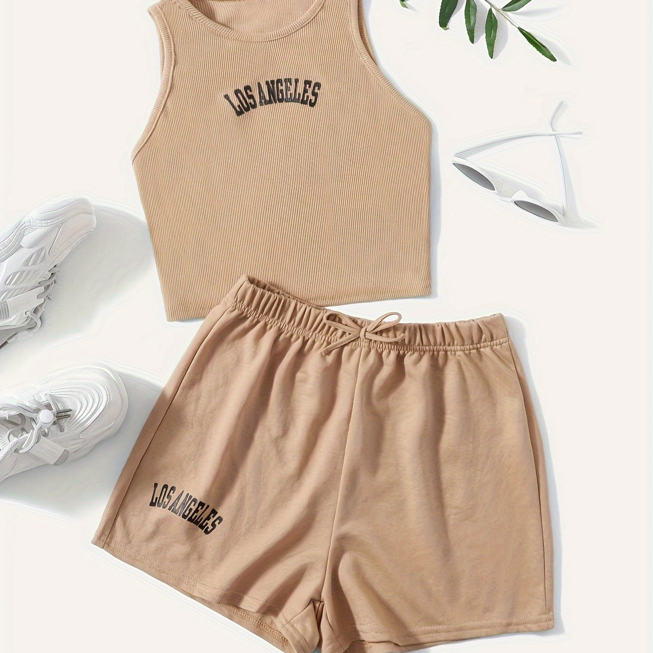 Girl's Sporty Outfit Los Angeles Letter Print Tank Top + Shorts Set Two-piece Summer Clothes
Girl's Sporty Outfit Los Angeles Letter Print Tank Top + Shorts Set Two-piece Summer Clothes