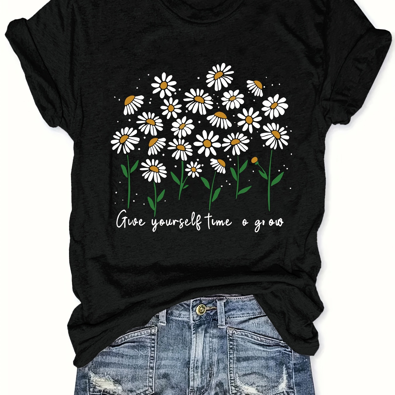 Plus Size Floral Print T-shirt, Casual Short Sleeve Top For Spring & Summer, Women's Plus Size Clothing
Plus Size Floral Print T-shirt, Casual Short Sleeve Top For Spring & Summer, Women's Plus Size Clothing