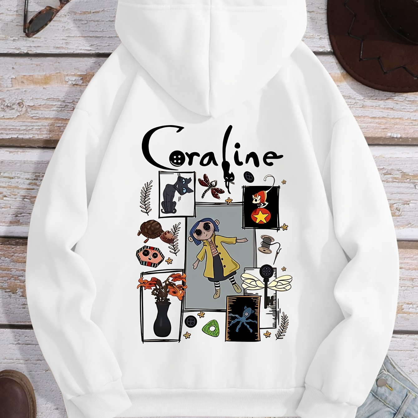 1pc Women's Casual Polyester Hoodie With Cartoon , Drawstring Hooded Sweatshirt, Geometric Pattern, Knitted Fabric, For Autumn & Winter
1pc Women's Casual Polyester Hoodie With Cartoon , Drawstring Hooded Sweatshirt, Geometric Pattern, Knitted Fabric, For Autumn & Winter