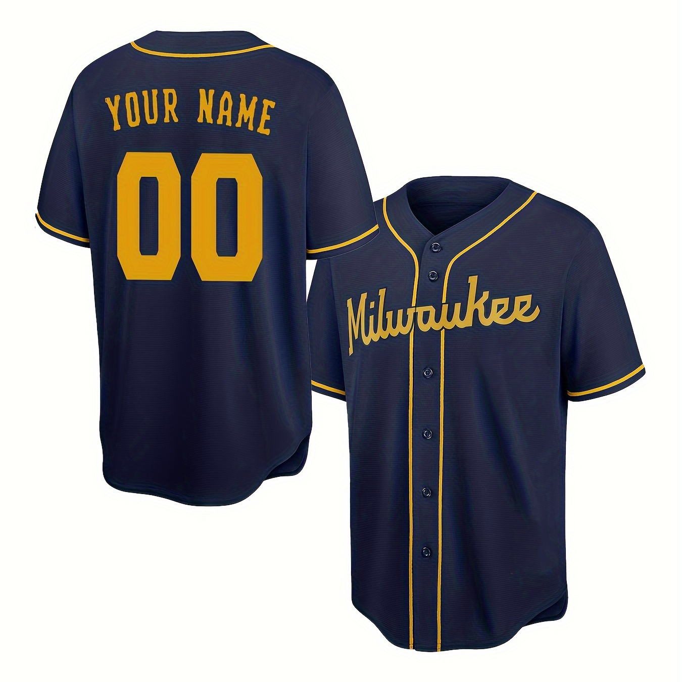 Customized Name And Number Design, Men's Embroidery Design Short Sleeve Loose Breathable V-neck Baseball Jersey, Sports Shirt For Team Training
Customized Name And Number Design, Men's Embroidery Design Short Sleeve Loose Breathable V-neck Baseball Jersey, Sports Shirt For Team Training