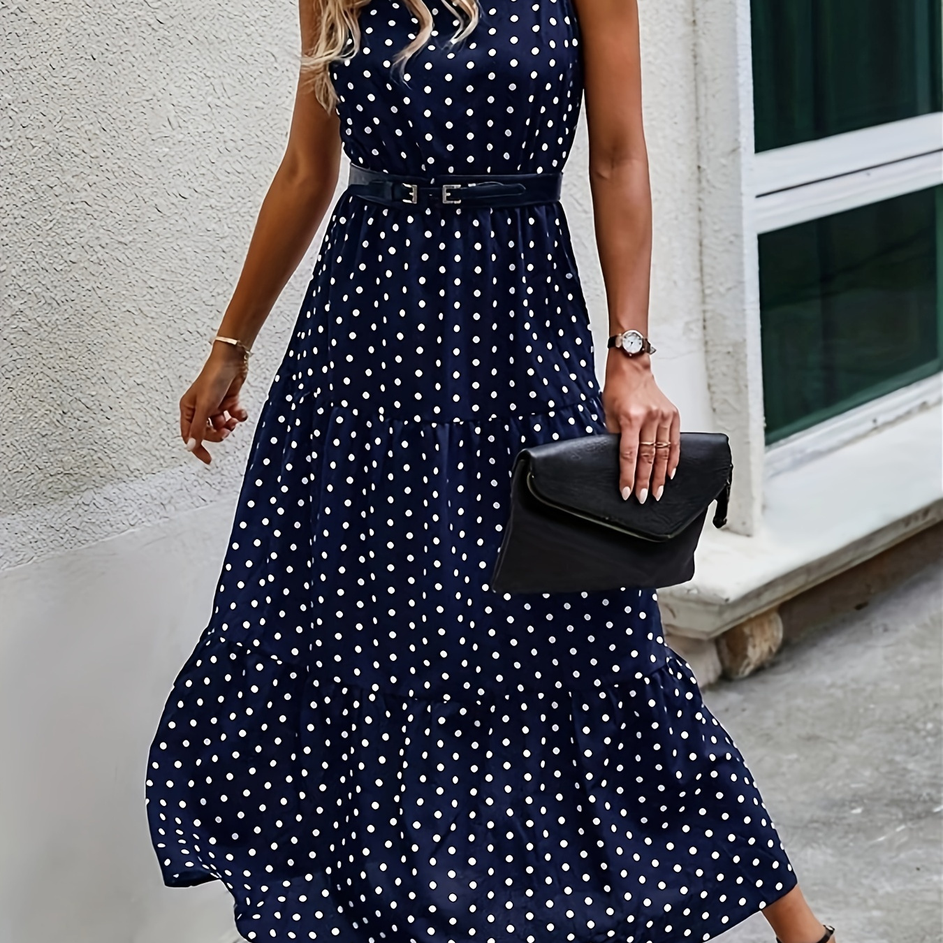 Polka-dot Print Crew Neck Tank Dress, Versatile Sleeveless Dress For Spring & Summer, Women's Clothing
Polka-dot Print Crew Neck Tank Dress, Versatile Sleeveless Dress For Spring & Summer, Women's Clothing