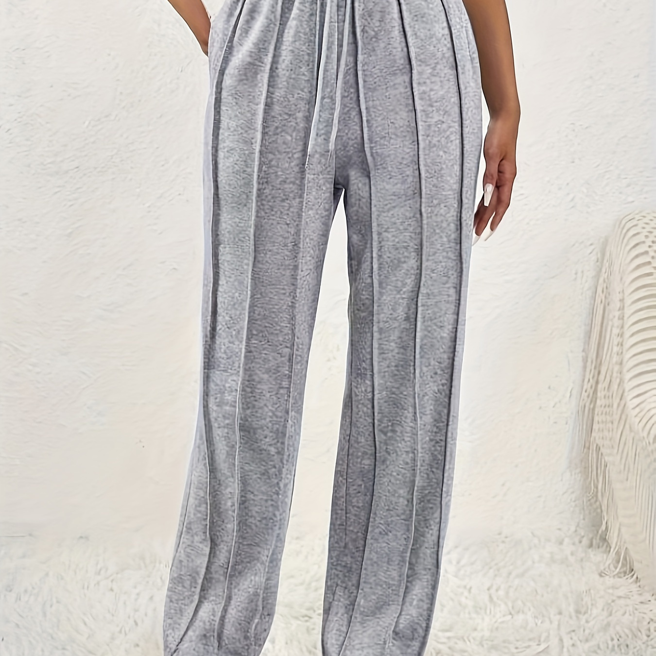Tie Waist Pants With Pockets, Casual Solid Color Pants For Spring & Summer, Women's Clothing
Tie Waist Pants With Pockets, Casual Solid Color Pants For Spring & Summer, Women's Clothing