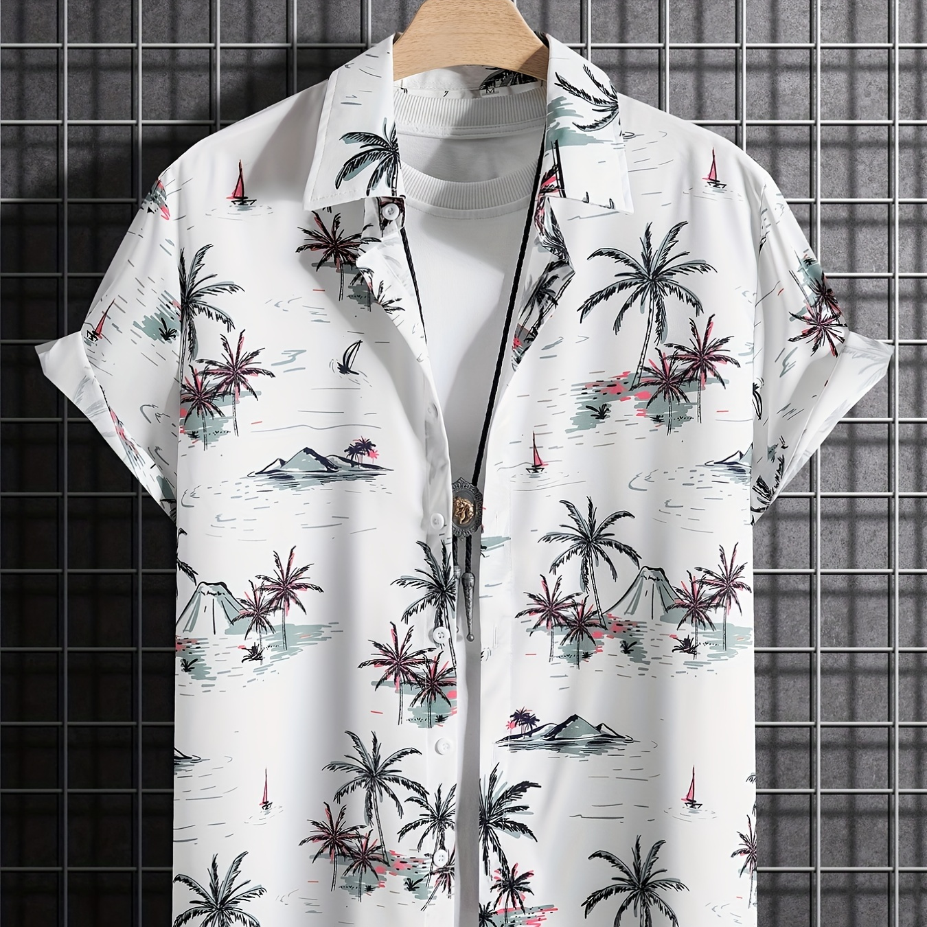 Coconut Tree Print Men's Casual Short Sleeve Shirt, Men's Shirt For Summer Vacation Resort, Tops For Men
Coconut Tree Print Men's Casual Short Sleeve Shirt, Men's Shirt For Summer Vacation Resort, Tops For Men