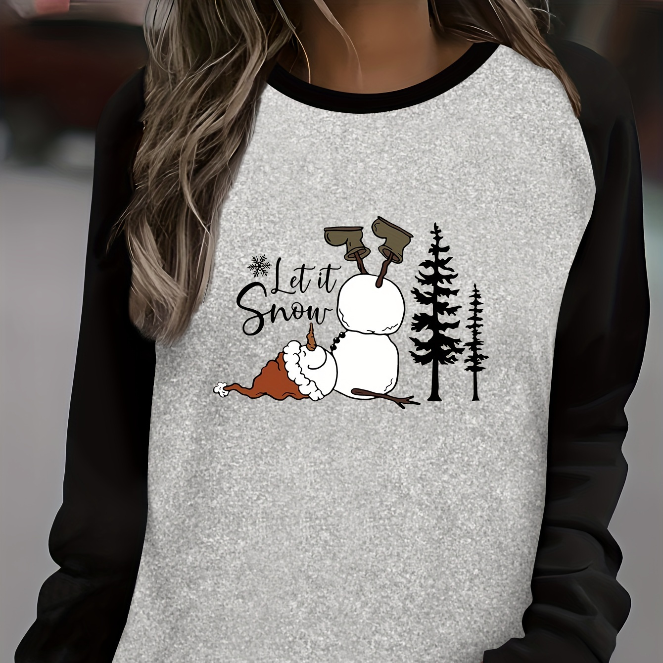 Cozy Print Long Sleeve T-shirt For Women - Casual Crew Neck, Soft Polyester , Machine Washable
Cozy Print Long Sleeve T-shirt For Women - Casual Crew Neck, Soft Polyester , Machine Washable