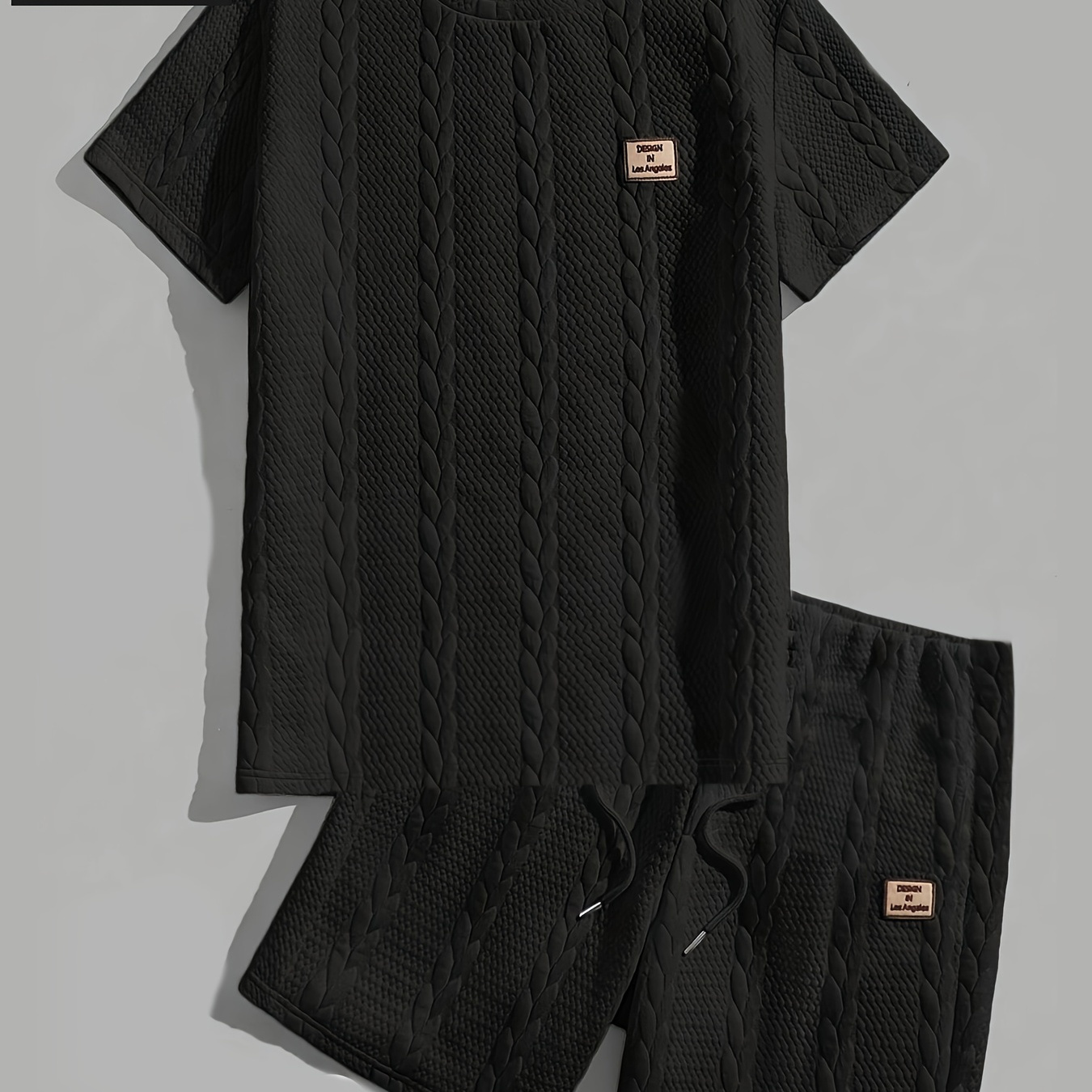 1set Plus Size Men's Casual Set - Polyester Knit T-shirt And Shorts With Basic Solid Pattern, Round Neck, Regular
1set Plus Size Men's Casual Set - Polyester Knit T-shirt And Shorts With Basic Solid Pattern, Round Neck, Regular