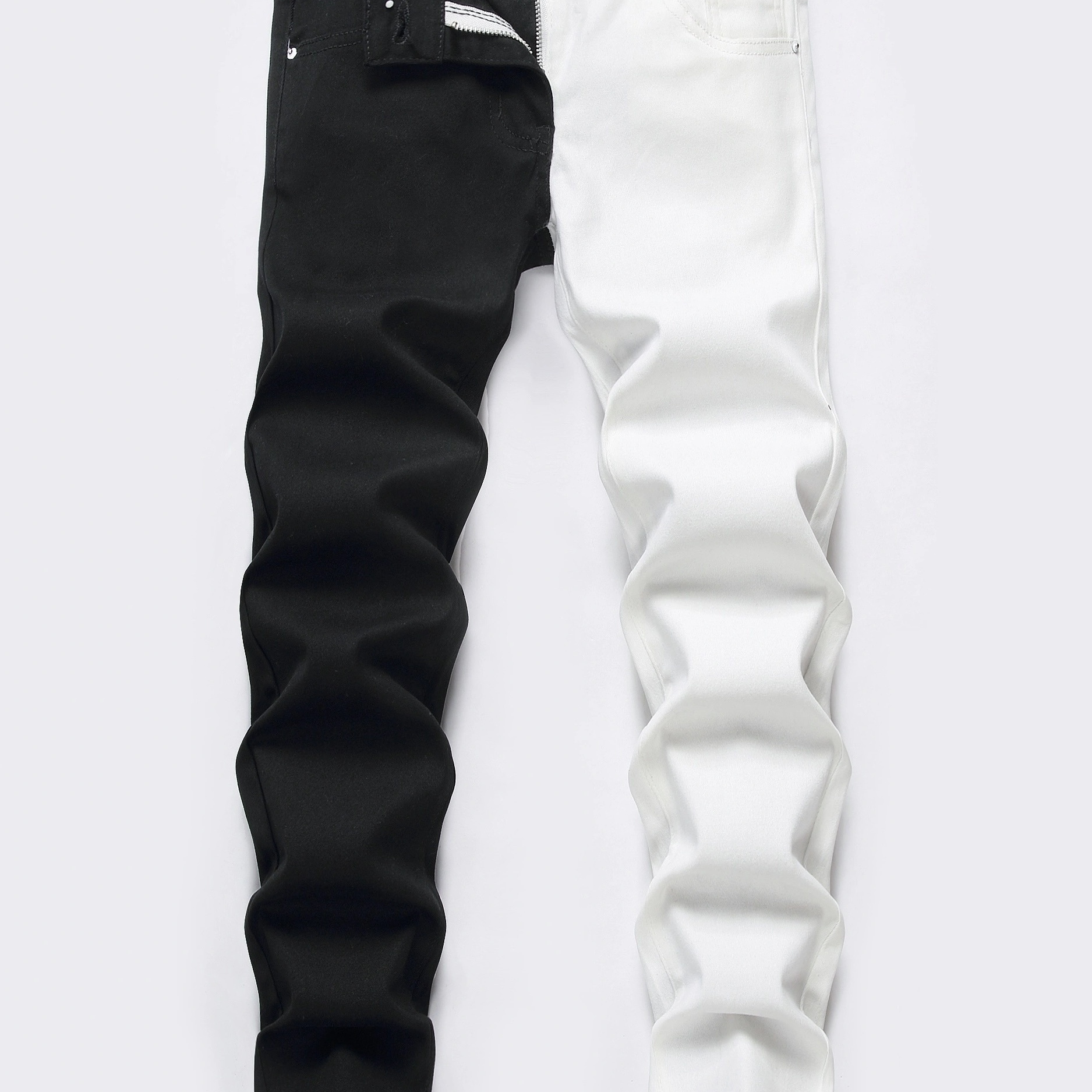 Boys White And Black Color Block Jeans Skinny Slim Fit Denim Long Pants, Kids Clothes Outdoor
Boys White And Black Color Block Jeans Skinny Slim Fit Denim Long Pants, Kids Clothes Outdoor