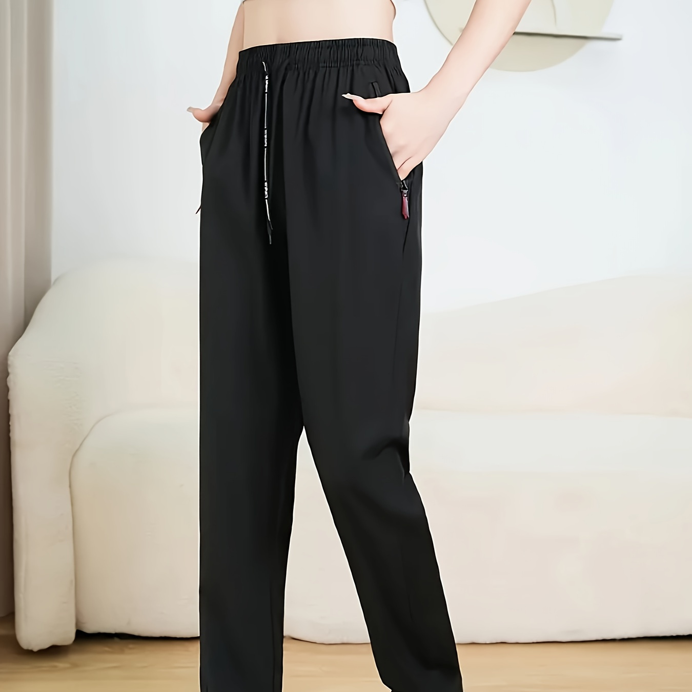 Joggers de Fitness Légers, Respirants et Séchage Rapide pour Femmes - Style Sportif Décontracté avec Taille Élastique & Poches Zippées, Polyester, Lavable en Machine, pour /Été
Joggers de Fitness Légers, Respirants et Séchage Rapide pour Femmes - Style Sportif Décontracté avec Taille Élastique & Poches Zippées, Polyester, Lavable en Machine, pour /Été