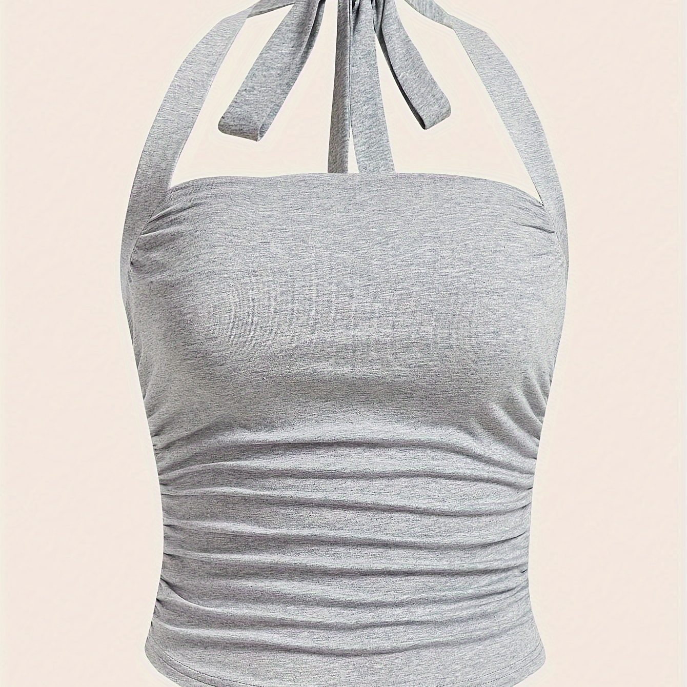 Solid Color Halter Neck Top, Y2k Backless Tie Back Crop Halter Top For Summer, Women's Clothing
Solid Color Halter Neck Top, Y2k Backless Tie Back Crop Halter Top For Summer, Women's Clothing