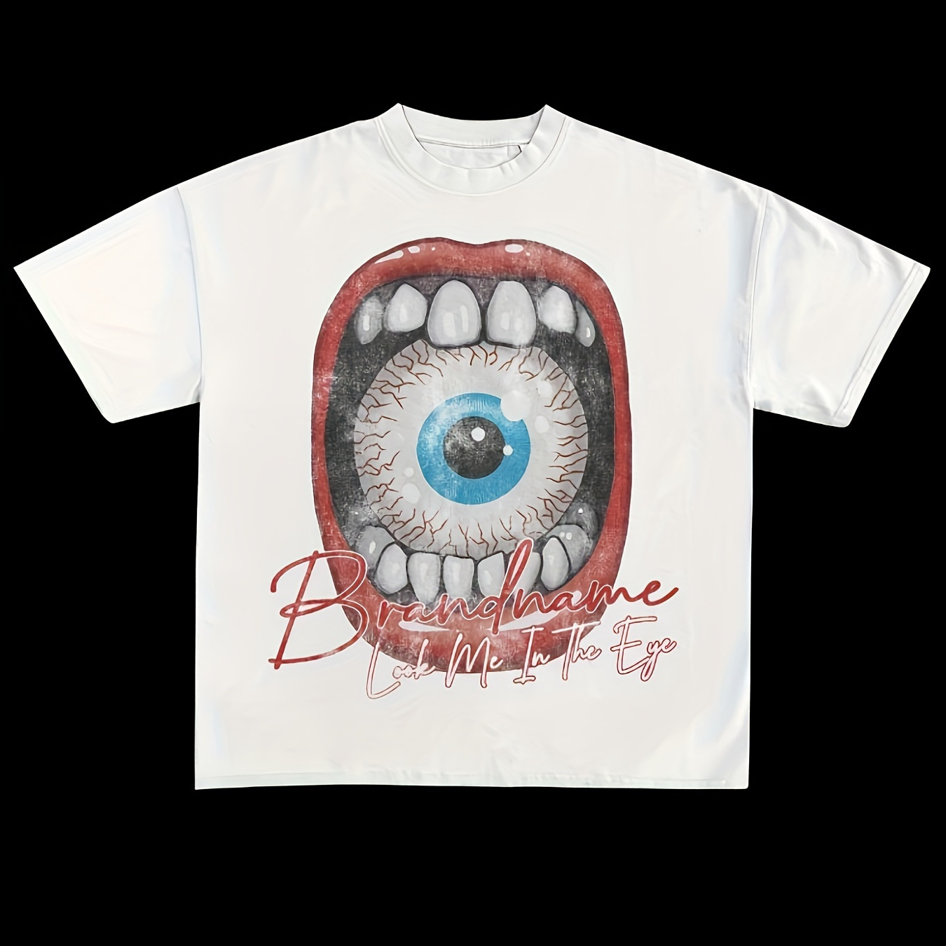 Eye & Mouth Print Crew Neck T-shirt, Casual Crop Short Sleeve T-shirt For Spring & Summer, Women's Clothing
Eye & Mouth Print Crew Neck T-shirt, Casual Crop Short Sleeve T-shirt For Spring & Summer, Women's Clothing