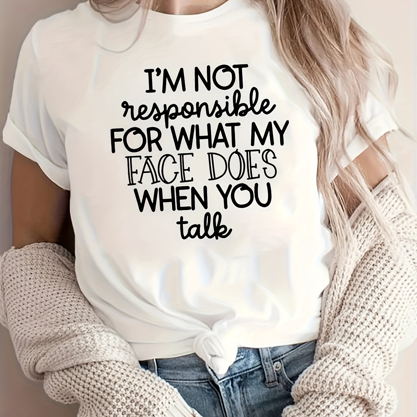 Letter Print T-shirt, Short Sleeve Crew Neck Casual Top For Summer & Spring, Women's Clothing
Letter Print T-shirt, Short Sleeve Crew Neck Casual Top For Summer & Spring, Women's Clothing