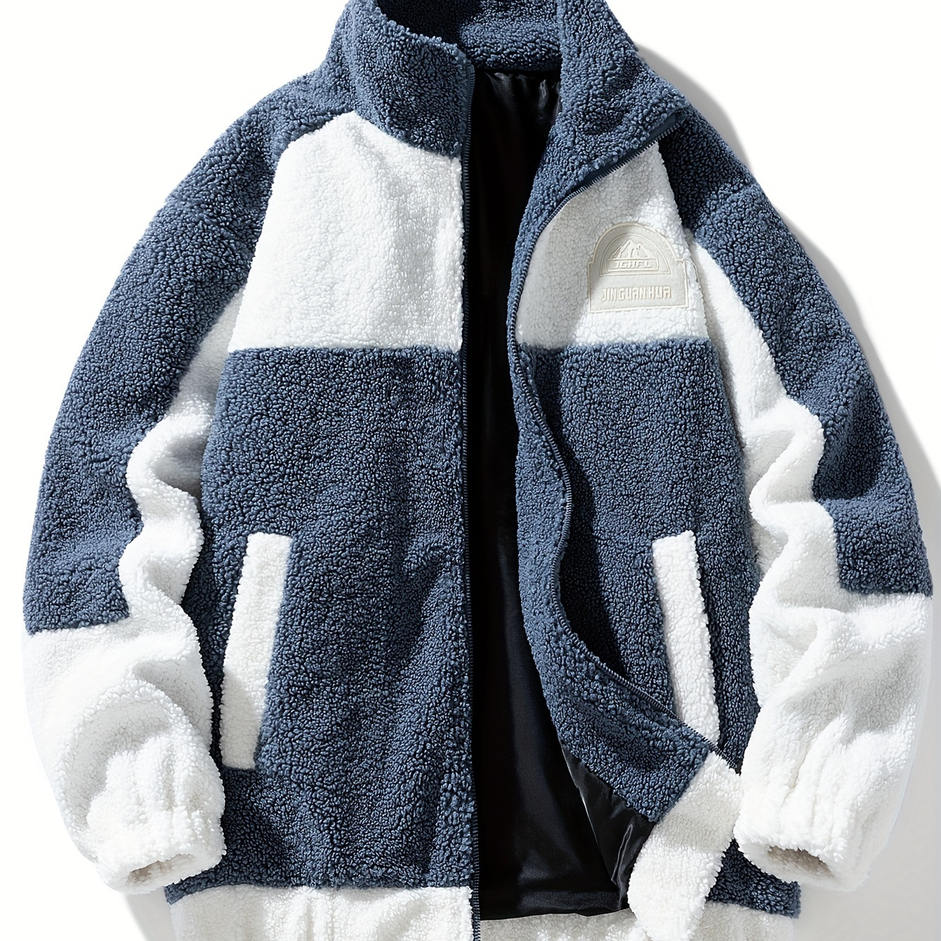 Men's Fleece Jacket - Winter Solid Color Polyester Coat With Small Collar, Casual Outdoor Pullover With Pockets, Woven Non-stretch Fabric
Men's Fleece Jacket - Winter Solid Color Polyester Coat With Small Collar, Casual Outdoor Pullover With Pockets, Woven Non-stretch Fabric