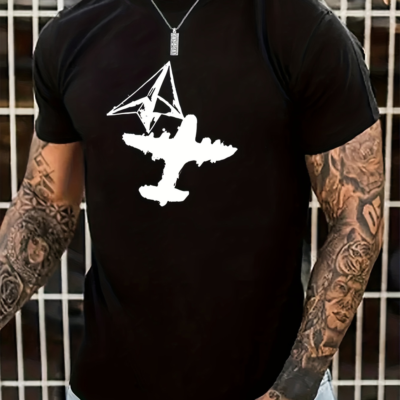 Crew Neck Aircraft Print Men's Fashionable Summer Short Sleeve Sports T-shirt, Comfortable And Versatile
Crew Neck Aircraft Print Men's Fashionable Summer Short Sleeve Sports T-shirt, Comfortable And Versatile