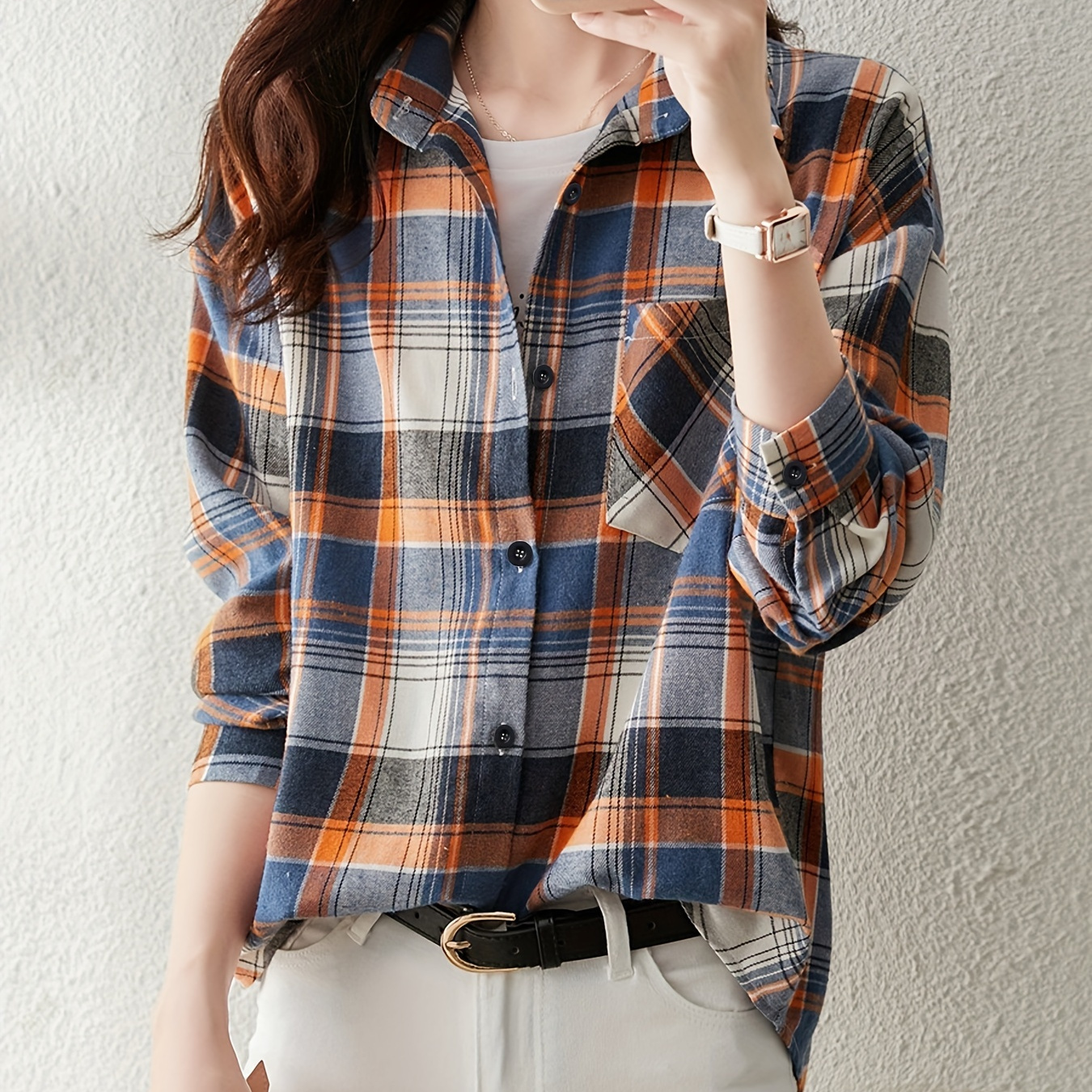 Pattern Button Front Shirt, Chemise À Manches Longues Décontractée À Col Pour Et , Vêtements Pour Femmes
Pattern Button Front Shirt, Chemise À Manches Longues Décontractée À Col Pour Et , Vêtements Pour Femmes
