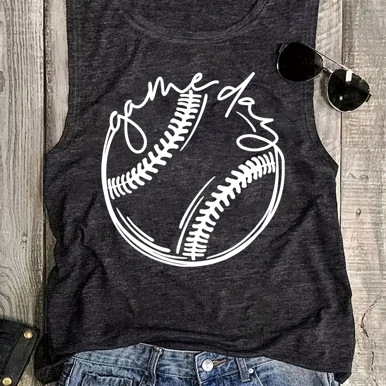 Game Day & Baseball Graphic Print Tank Top, Sleeveless Casual Top For Summer & Spring, Women's Clothing
Game Day & Baseball Graphic Print Tank Top, Sleeveless Casual Top For Summer & Spring, Women's Clothing