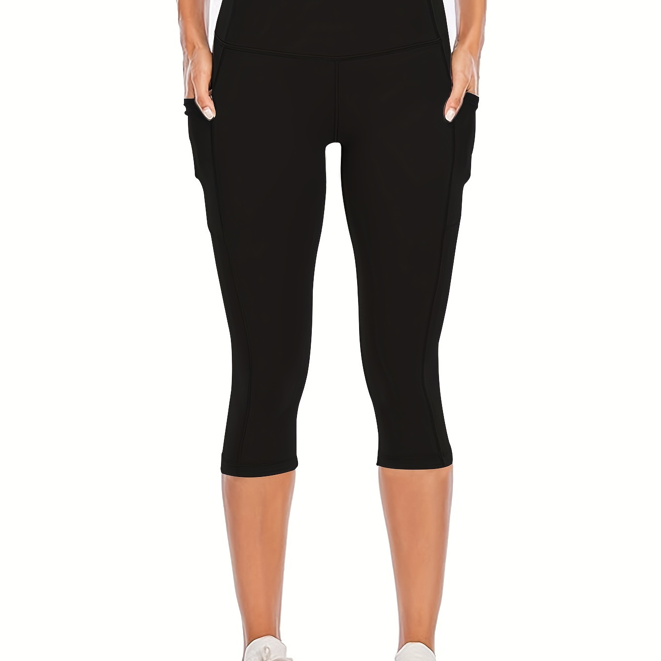 Women's Athletic Capri Yoga Pants, High-waist, Sports Fitness Capri Leggings, Stretch, Workout Apparel, Black
Women's Athletic Capri Yoga Pants, High-waist, Sports Fitness Capri Leggings, Stretch, Workout Apparel, Black