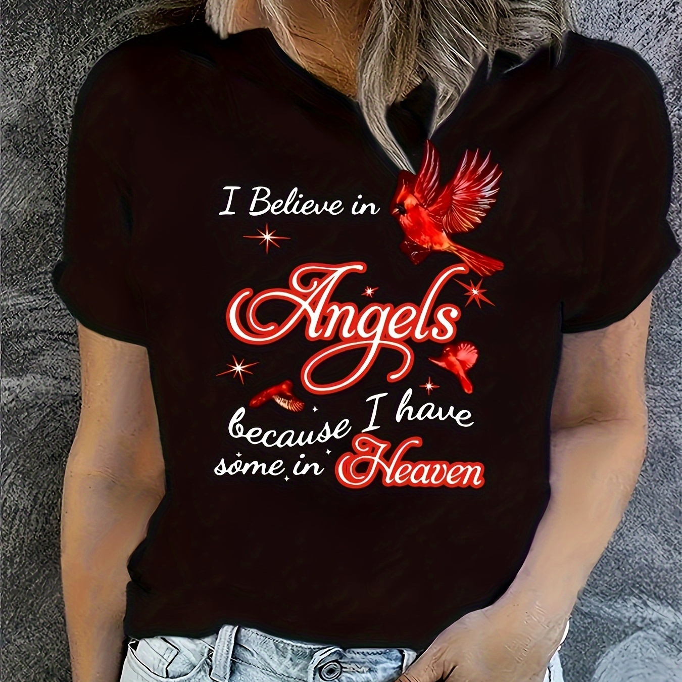 Letter & Bird Print T-shirt, Short Sleeve Crew Neck Casual Top For Summer & Spring, Women's Clothing
Letter & Bird Print T-shirt, Short Sleeve Crew Neck Casual Top For Summer & Spring, Women's Clothing