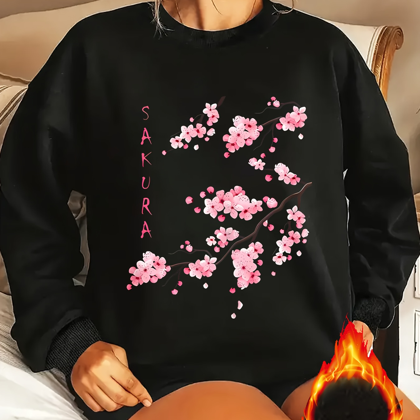 Sweatshirt Doublé en à Imprimé pour Femme - Pull Décontracté à Manches Longues et Col Rond, Lavable en Machine
Sweatshirt Doublé en à Imprimé pour Femme - Pull Décontracté à Manches Longues et Col Rond, Lavable en Machine