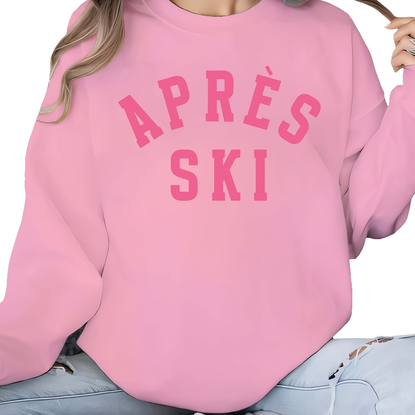 Cozy Ski Letter Print Sweatshirt - Crew Neck, Casual Fit For Women, Fall & Winter, Clothing
Cozy Ski Letter Print Sweatshirt - Crew Neck, Casual Fit For Women, Fall & Winter, Clothing