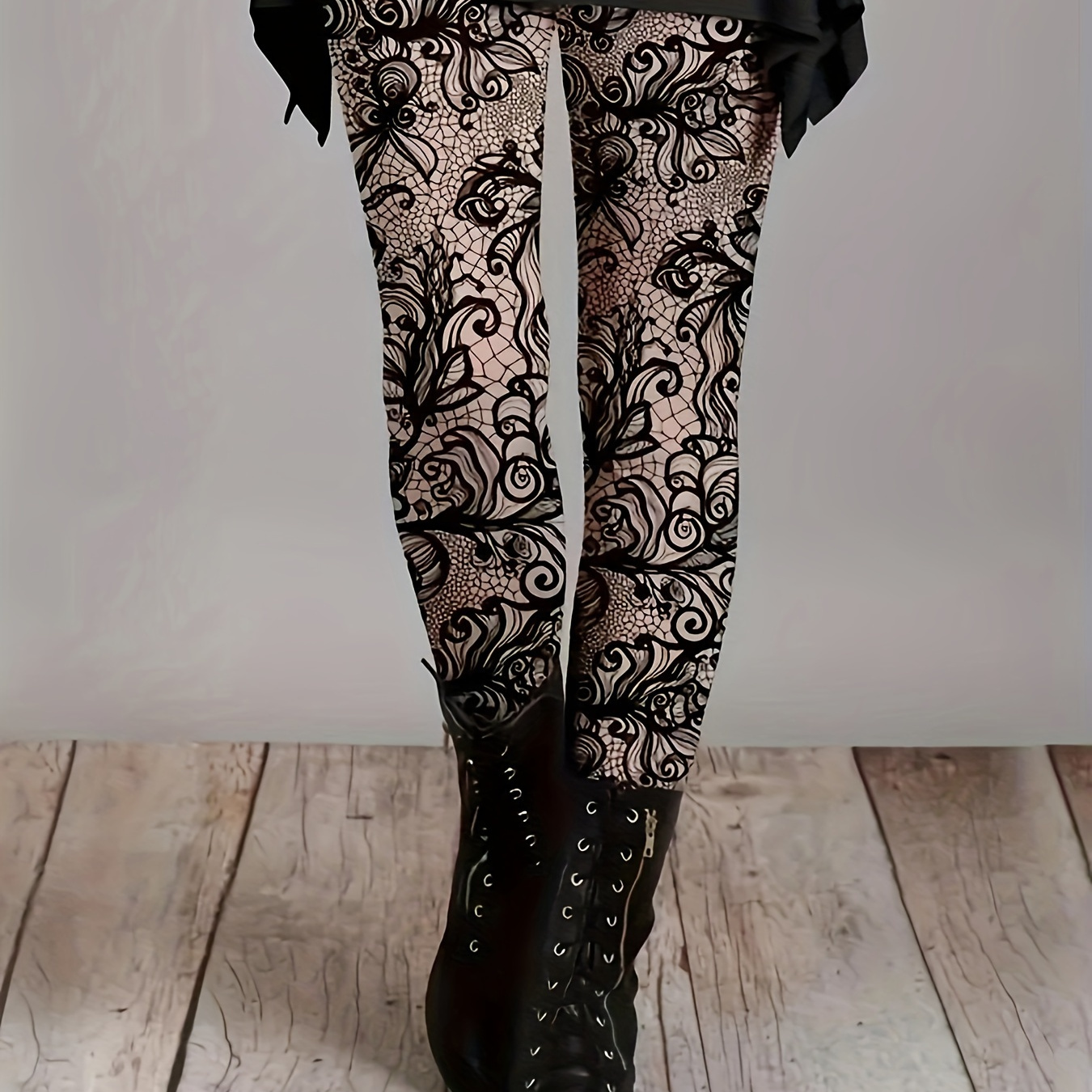 Floral Pattern High Waist Leggings, Chic Skinny Stretchy Leggings, Women's Clothing
Floral Pattern High Waist Leggings, Chic Skinny Stretchy Leggings, Women's Clothing