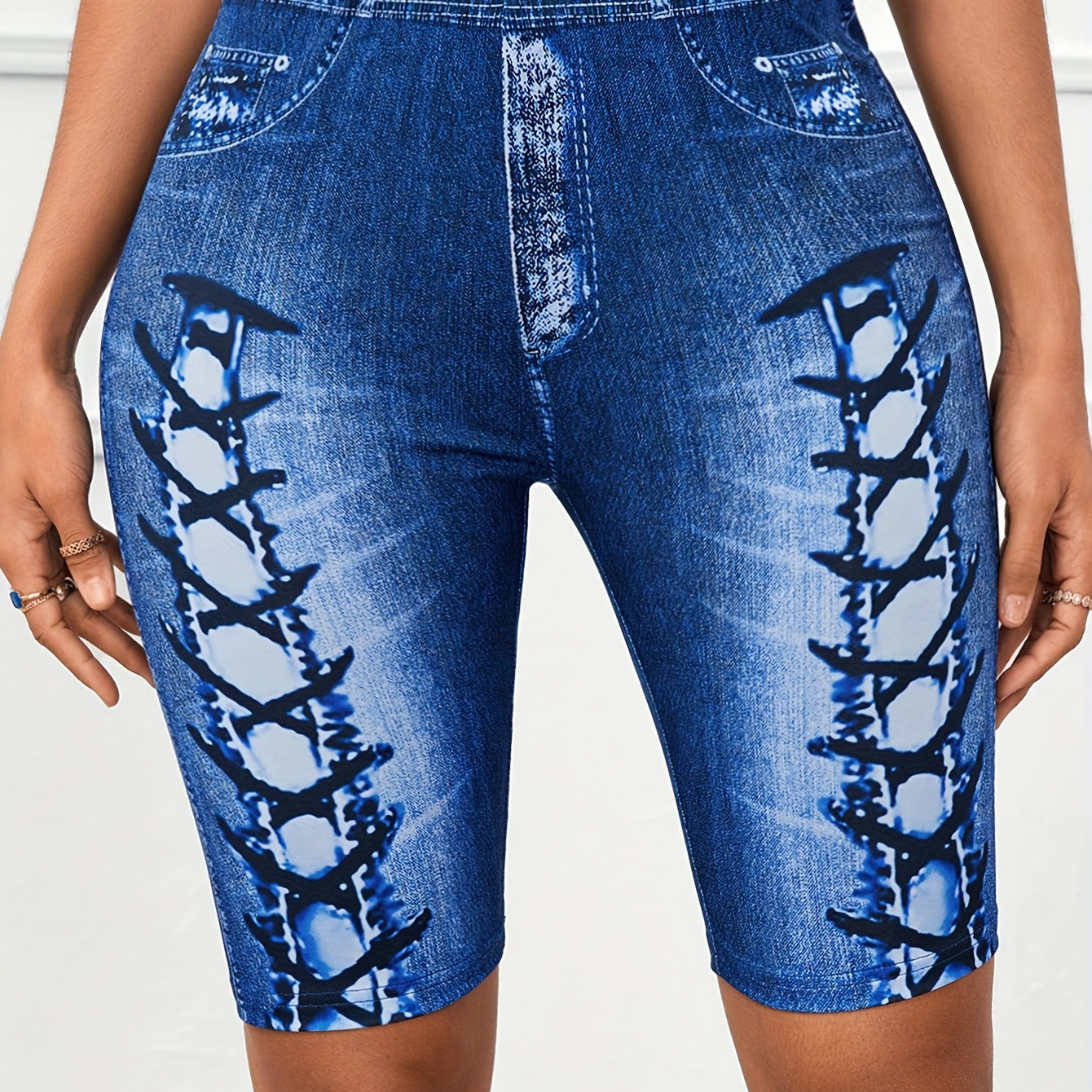 Leggings Moulants à Imprimé Denim, Leggings Élastiques à Taille Décontractée pour & l'Été, Vêtements pour Femmes
Leggings Moulants à Imprimé Denim, Leggings Élastiques à Taille Décontractée pour & l'Été, Vêtements pour Femmes