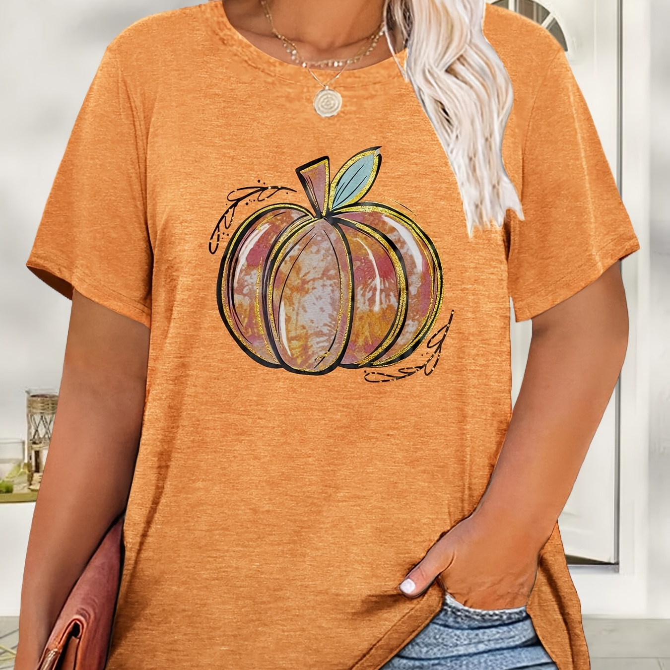 Plus Size Pumpkin Shirt Women Plaid Leopard Fall Graphic Tees Short Sleeve Thanksgiving Gift Tops T-shirt
Plus Size Pumpkin Shirt Women Plaid Leopard Fall Graphic Tees Short Sleeve Thanksgiving Gift Tops T-shirt